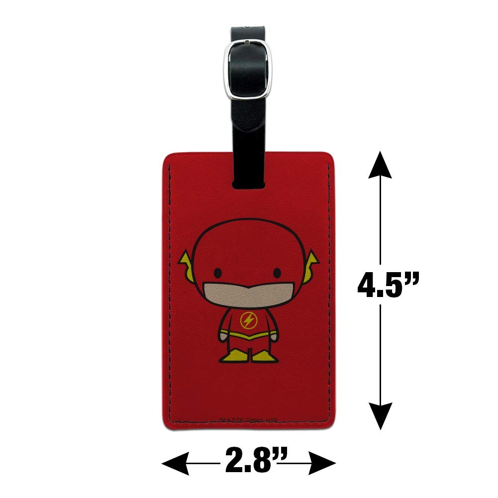 Cute Chibi Character Rectangle Leather Luggage Tag - Durable Carry-On ID Tag for Suitcases, Backpacks & Travel Bags - Perfect for Travel, Business Trips & Vacation Identification