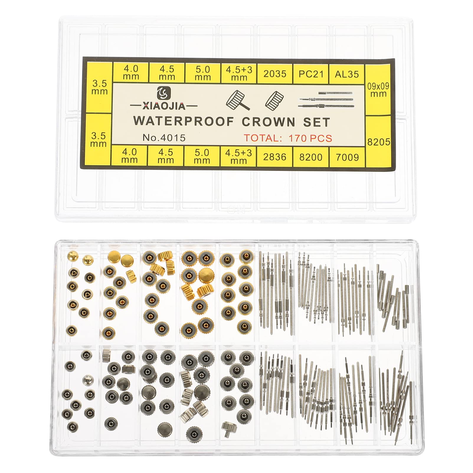 Professional Watch Repair Kit - 1 Box of Watch Crowns, Stem Extender & Essential Tools for Watch Repair | Replacement Parts for Men & Women's Watches | Perfect for Watchmakers, Jewelers & DIY Enthusiasts