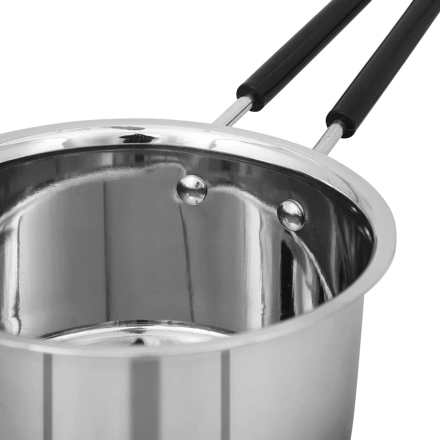 Premium Heavy Gauge Stainless Steel Milk Pan - 750ml Saucepan for Tea, Coffee & Cooking (14cm, Induction Compatible) - Perfect for Home Kitchens, Cafés & Professional Use