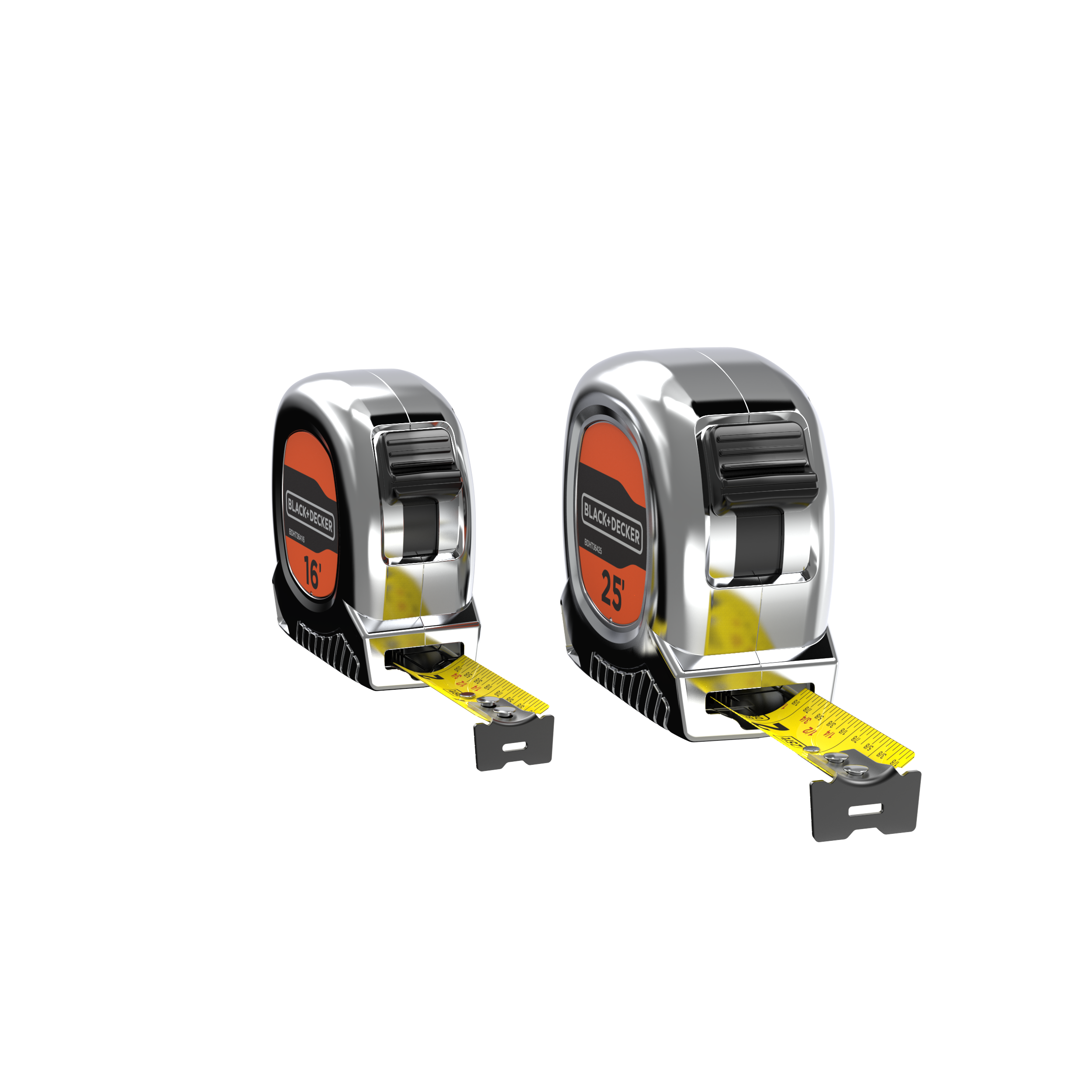 25 ft & 16 ft Tape Measure Bundle - Heavy Duty Retractable Measuring Tape with Lock - Perfect for Construction, DIY Projects & Home Improvement