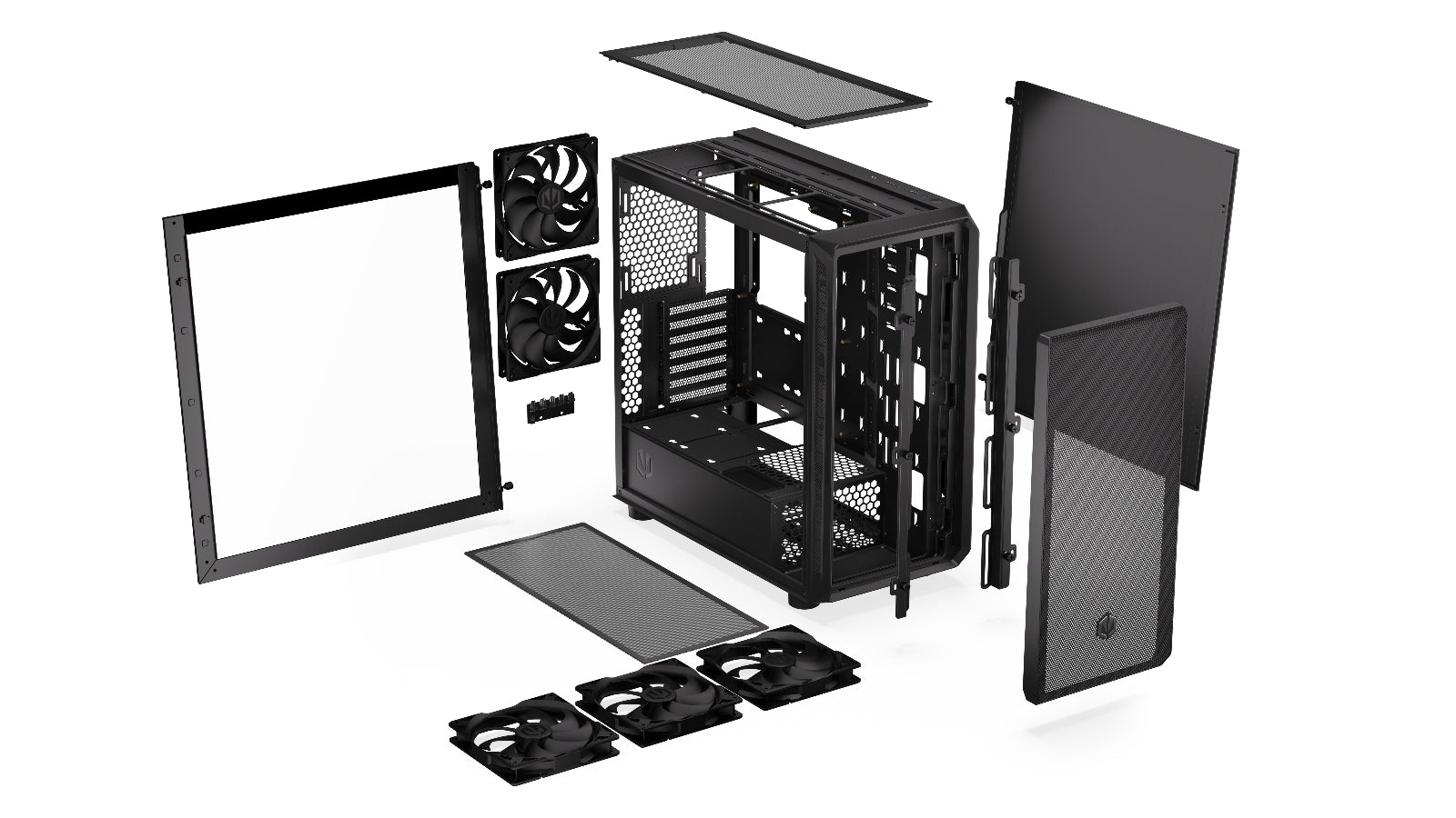 Endorfy Arx 700 Air ATX Mid Tower PC Gaming Case - High Airflow, Tempered Glass, RGB Fans (EY2A012) - Perfect for Gaming Rigs & Workstation Builds