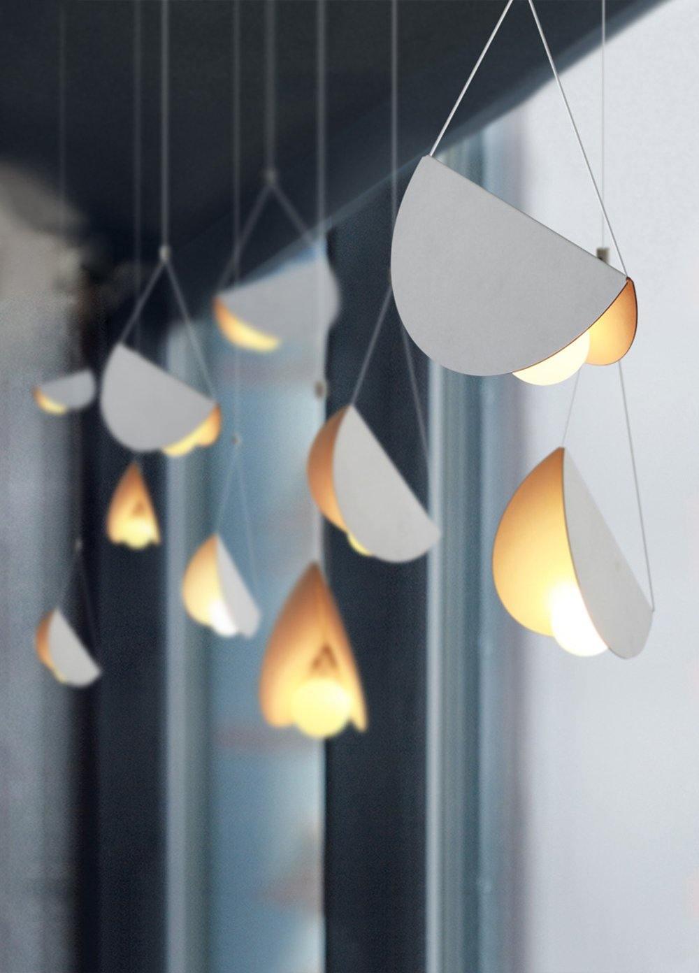 Modern Glider Pendant Light - Sleek Hanging Fixture for Kitchen Island, Dining Room & Bedroom - Adjustable Height LED Chandelier with Industrial Design
