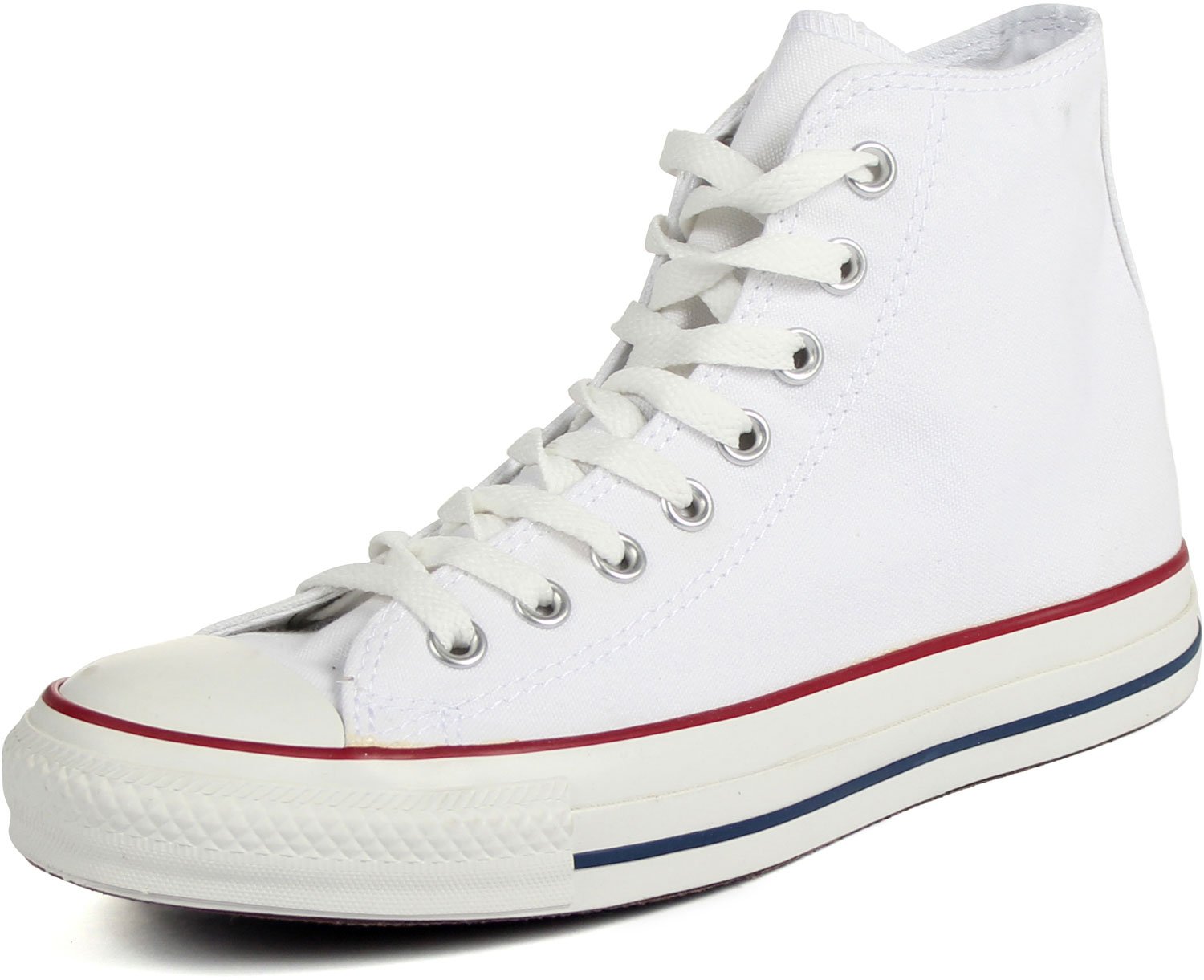Converse Men's Chuck Taylor All Star High Top Canvas Sneakers - Size 7.5 Optical White - Classic Casual Shoes for Streetwear & Everyday Fashion