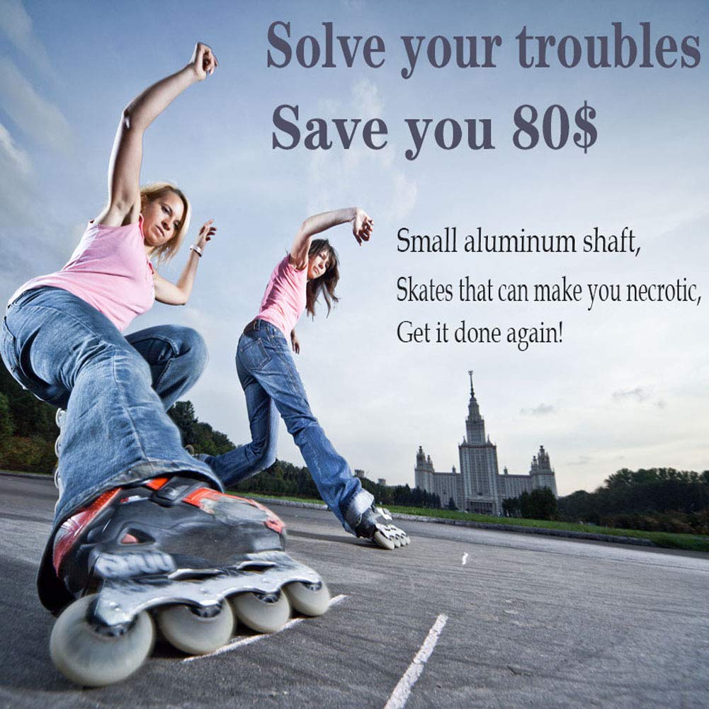 8-Pack Aluminum Skateboard Spacers for 6mm Axles - Silver | Perfect for Longboard, Skateboard & Scooter Wheel Maintenance