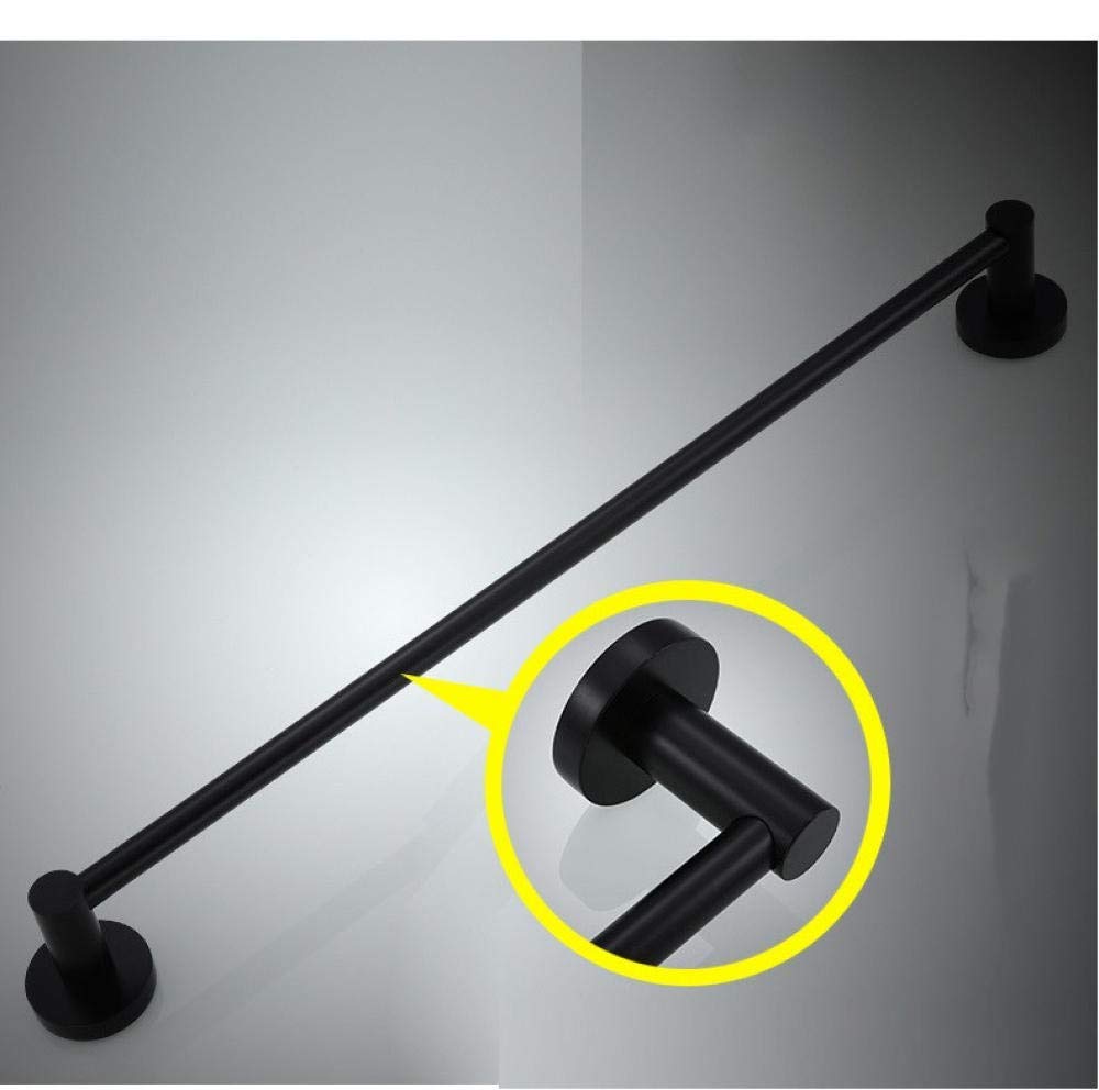 Susblack Single Pole Chrome Towel Rack - 60cm & 40cm Wall Mounted Bathroom Towel Bar for Home, Hotel & Kitchen Use | Space-Saving Towel Storage Solution for Bathrooms, Powder Rooms & Laundry Areas