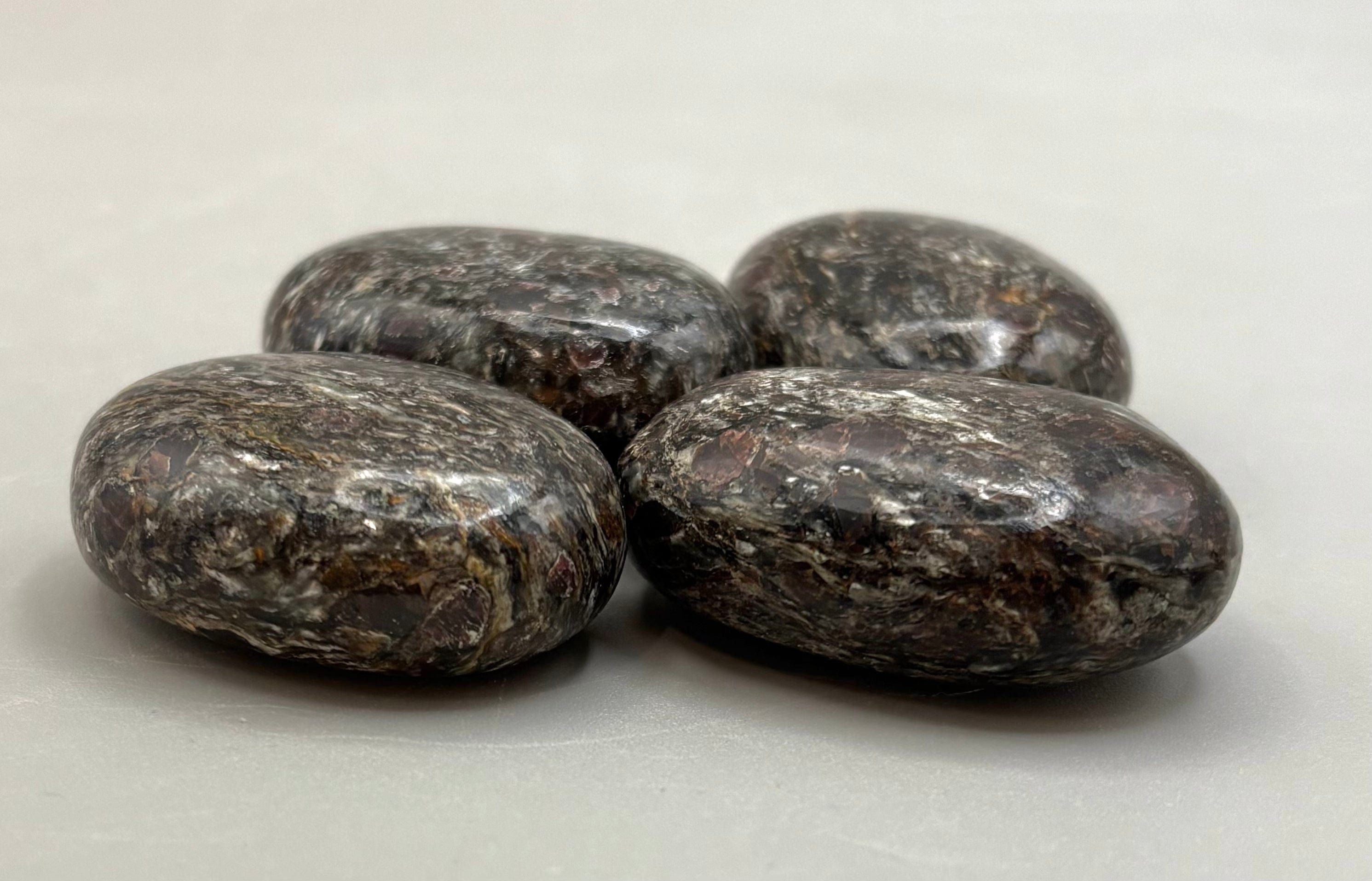 Natural Canadian Staurolite & Garnet Palm Stone - Healing Crystal for Meditation, Stress Relief & Energy Balancing - Perfect for Reiki, Yoga & Spiritual Practices
