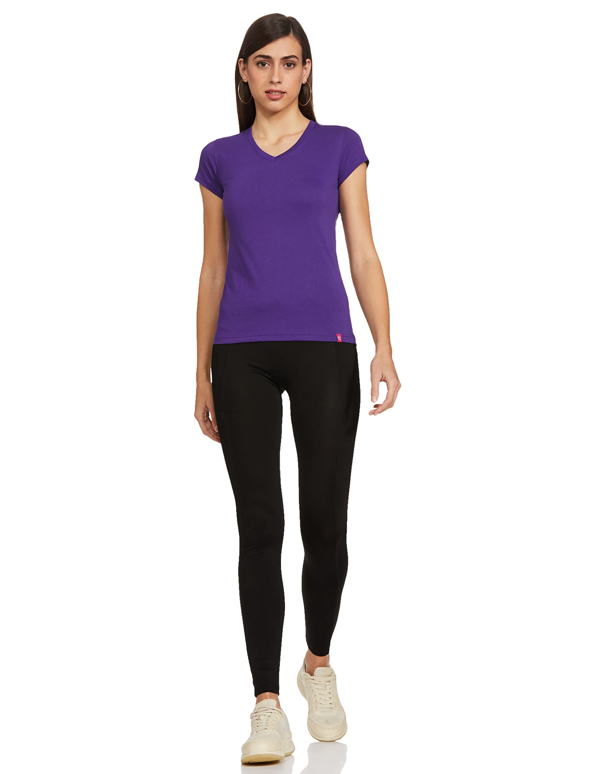 Macrowoman W-Series Women's Basic Cotton T-Shirt - Regular Fit Casual Tee for Everyday Wear, Workout & Lounge