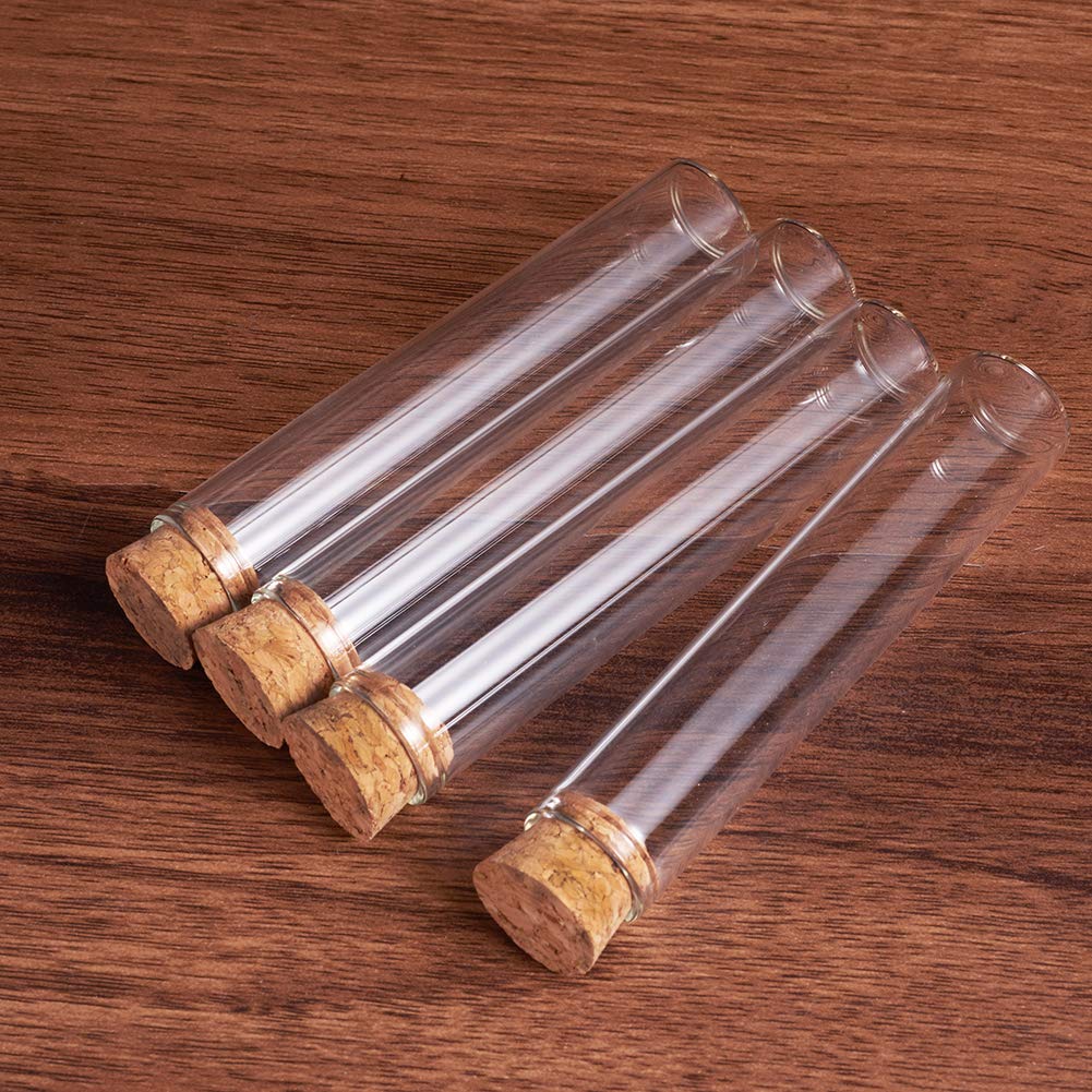BENECREAT 20 Pack 30ml Clear Glass Bottles with Cork Stoppers - Small Decorative Containers for DIY Crafts, Essential Oils, Wedding Favors & Home Decor