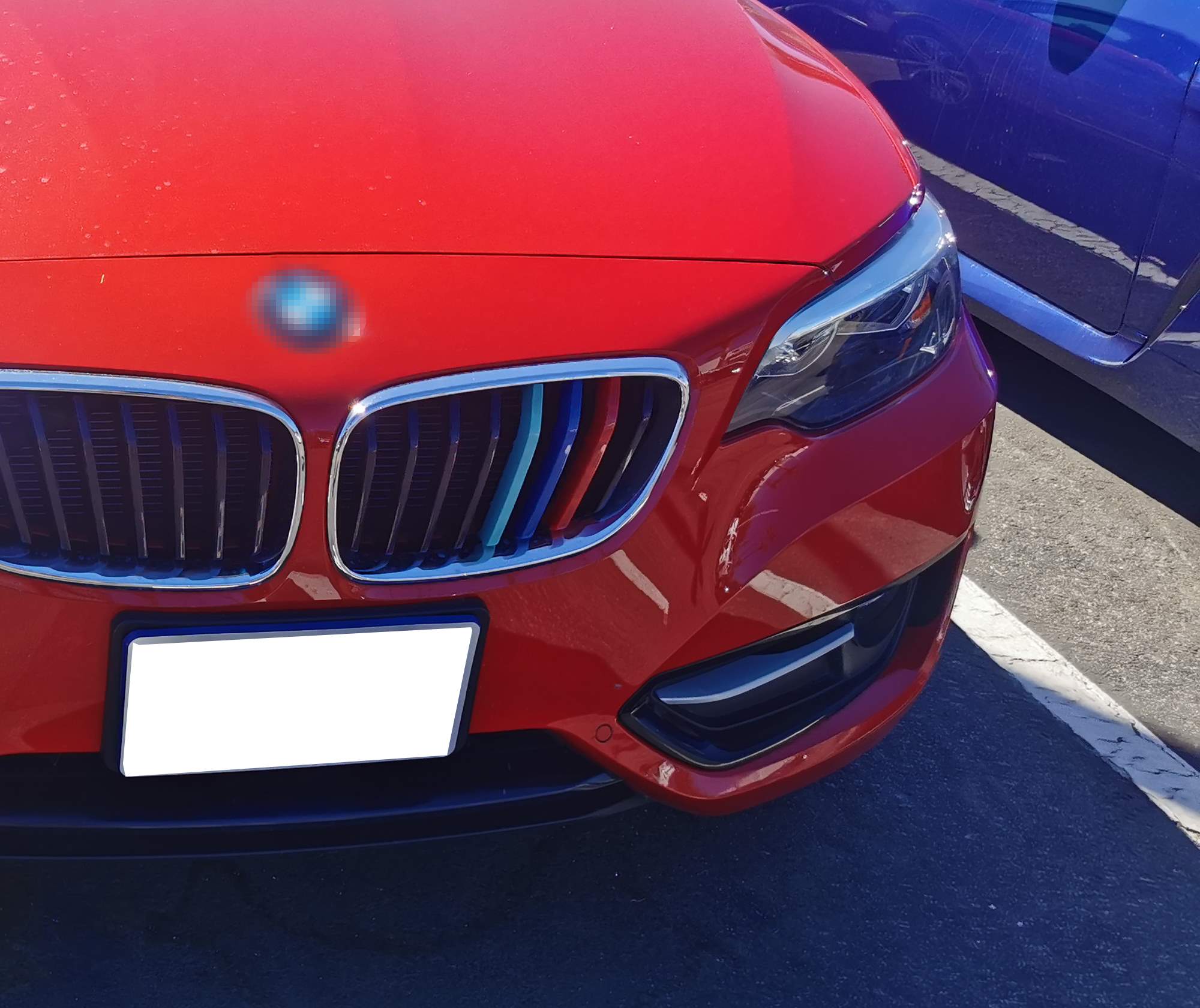 BMW 2 Series (2014-2020) M Color Grille Insert Trims - 8 Beam Black Grill Upgrade for Enhanced Style | Perfect for Car Enthusiasts & Customization Projects