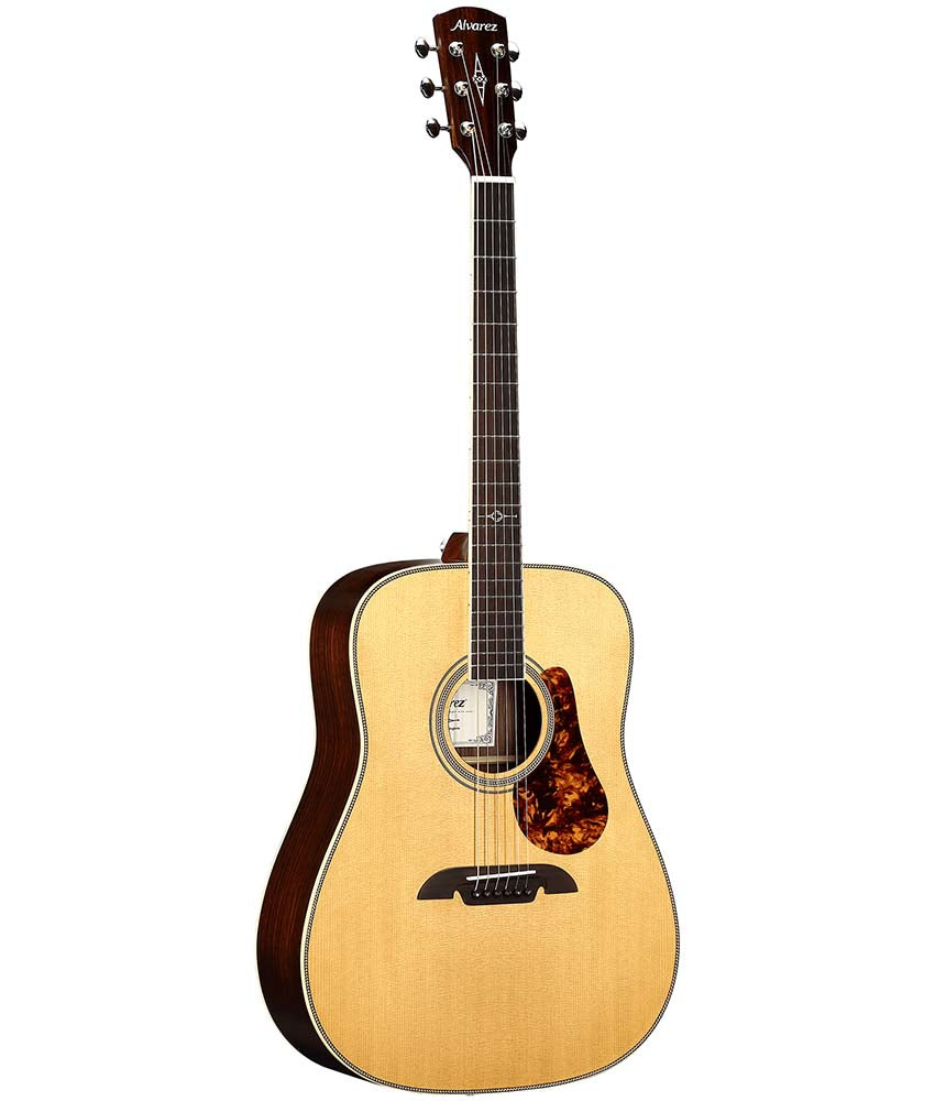 Alvarez MD70 Herringbone Masterworks Dreadnought Acoustic Guitar - Solid Spruce Top & Rosewood Back/Sides - Professional Grade for Stage Performance, Recording Studio & Home Practice