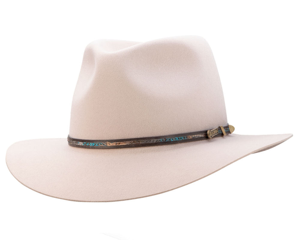 Akubra 'Leisure Time' Light Sand Fedora Hat for Men - Classic Australian Outback Style for Outdoor Adventures, Travel & Casual Wear