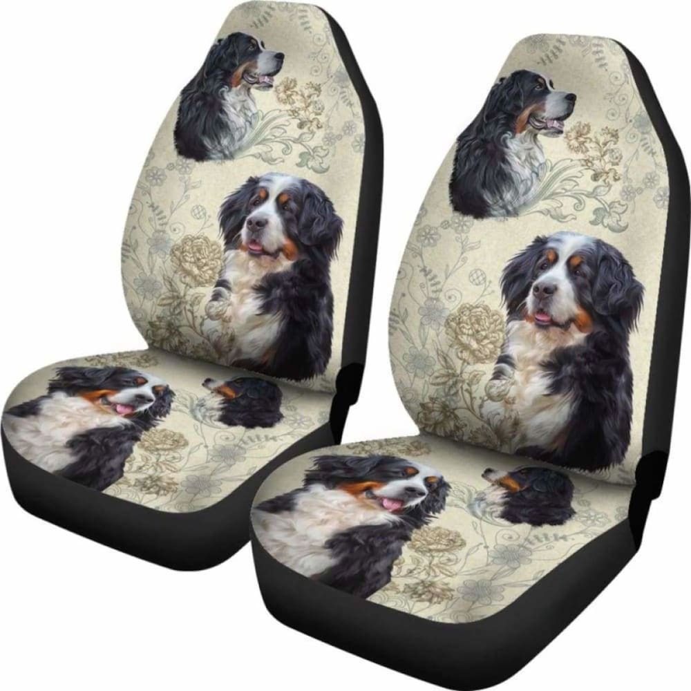 Bernese Mountain Dog Car Seat Covers for Cars, SUVs & Trucks - Waterproof & Nonslip Pet Seat Protector - Perfect for Travel, Hiking & Outdoor Adventures