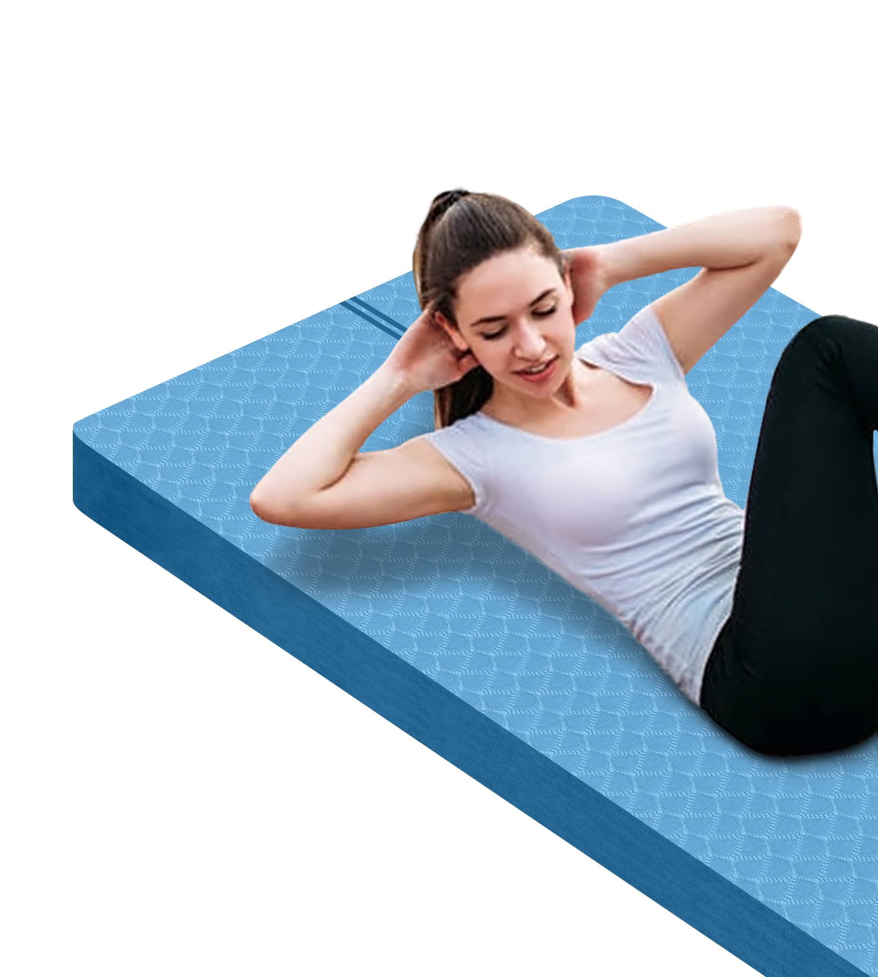Premium Extra Thick Yoga Mat - 15mm/20mm/30mm Non-Slip Exercise Mat for Home Gym, Pilates, Stretching & Floor Workouts | Large Fitness Mat for Women & Men with Free Carrying Bag & Velcro Straps | Ideal for Yoga Studios, Home Workouts & Gym Sessions
