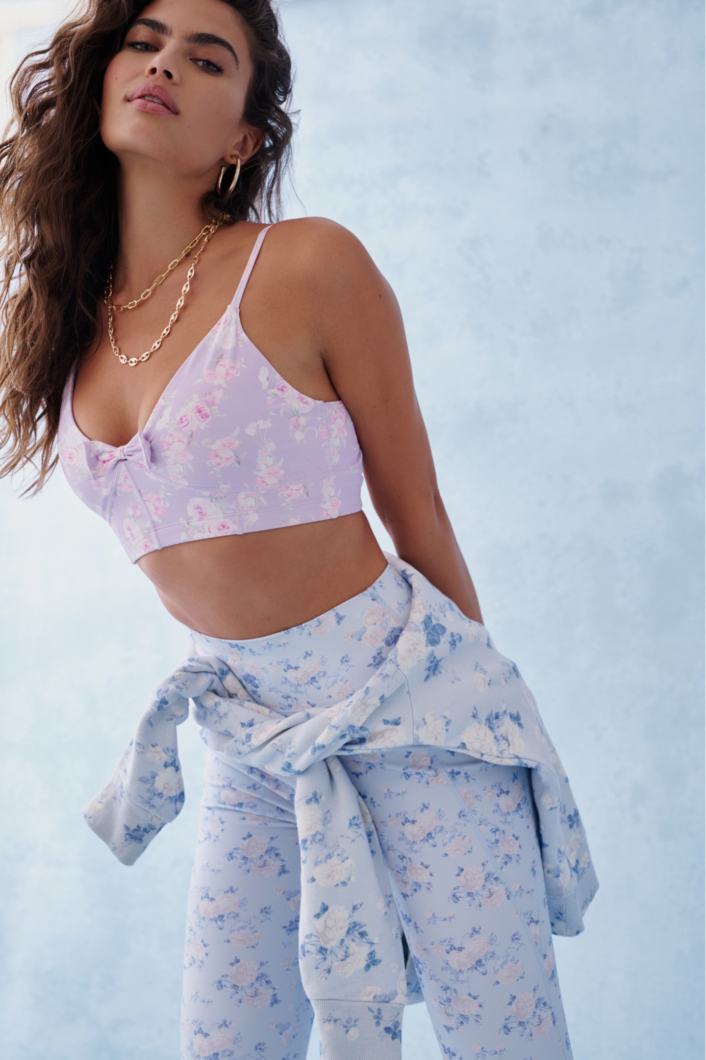 Ridgeson Floral Active Bra - Comfortable & Supportive Workout Sports Bra for Women - Perfect for Yoga, Running, Gym & High-Impact Exercise