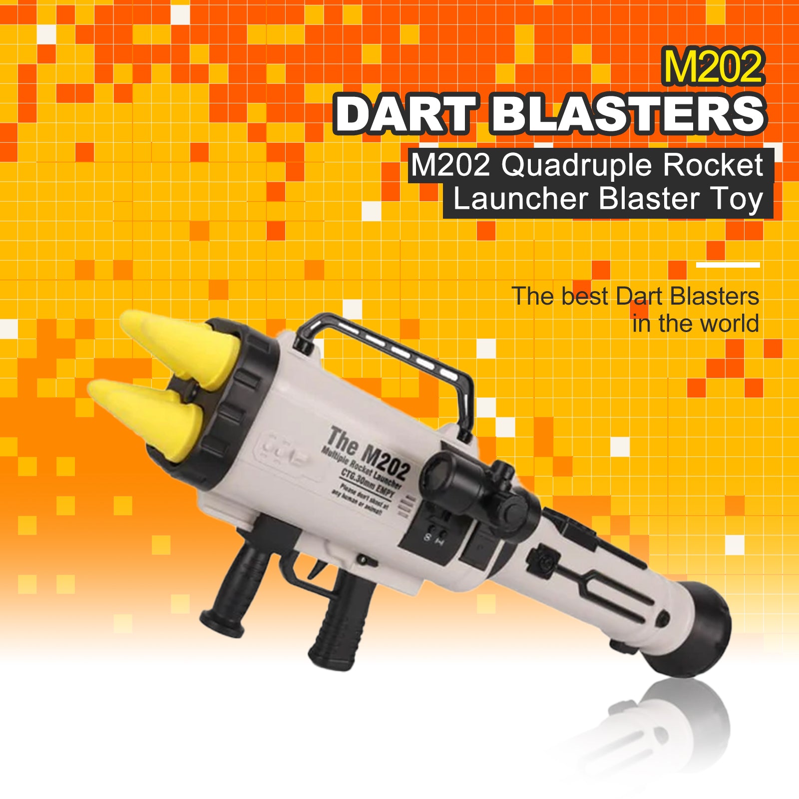 Best M202 Quadruple Rocket Launcher Toy Blaster - Realistic Foam Dart Shooting Game for Outdoor Play & Nerf Battles