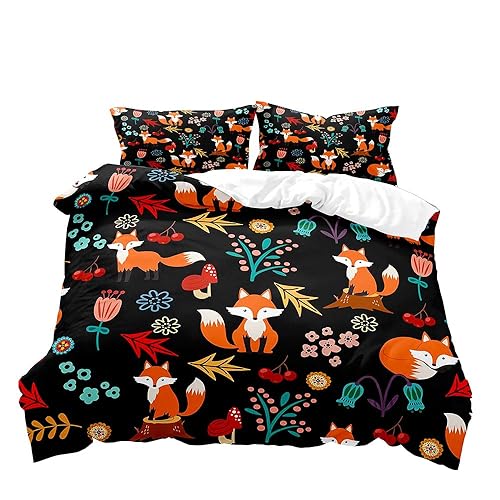 Cute Fox & Flower (No Comforter)