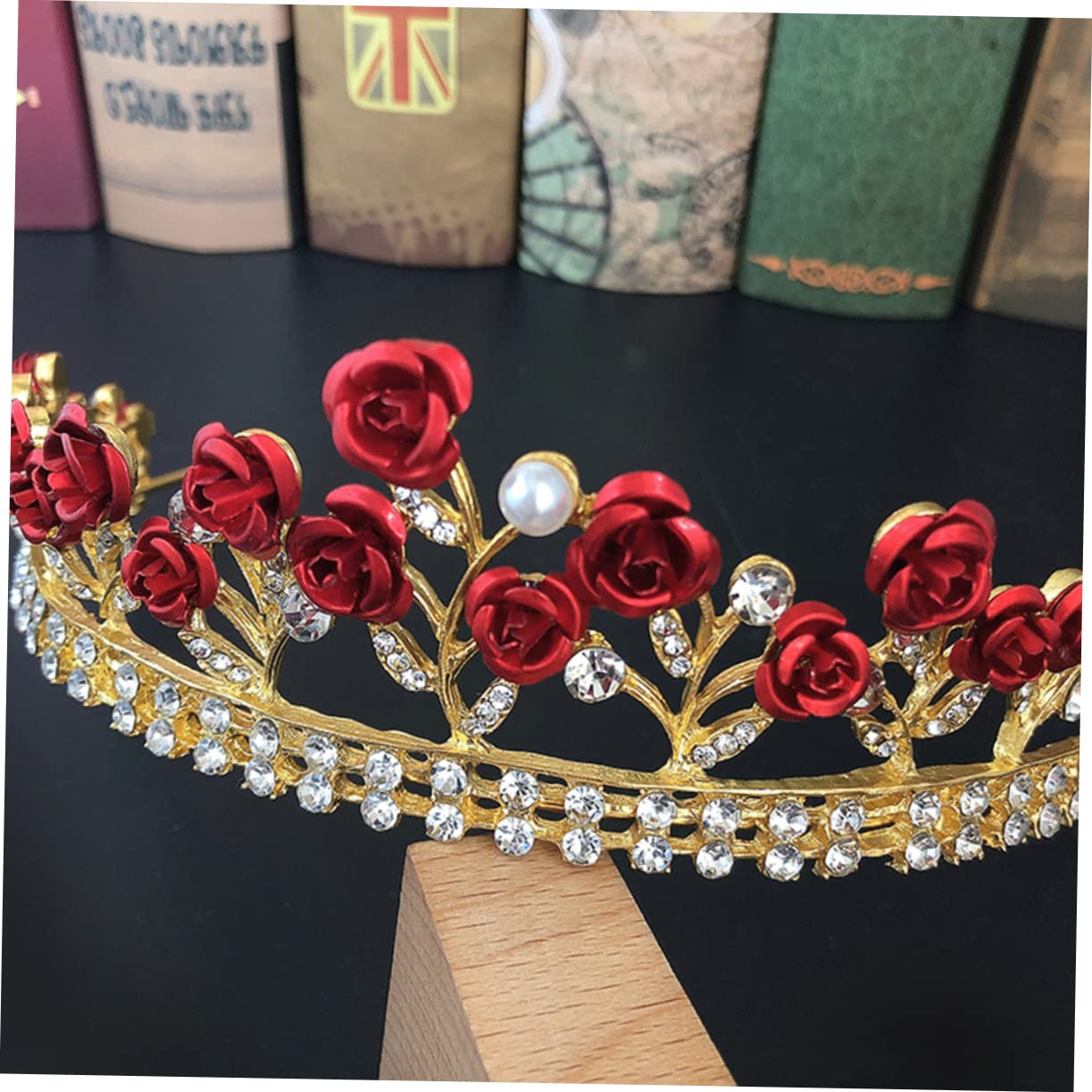 Beaupretty 3-Piece Rose Wedding Headdress Set - Elegant Rose Tiara Crown, Floral Hair Accessories for Brides, Quinceañeras & Halloween Costumes | Perfect for Weddings, Parties & Special Occasions