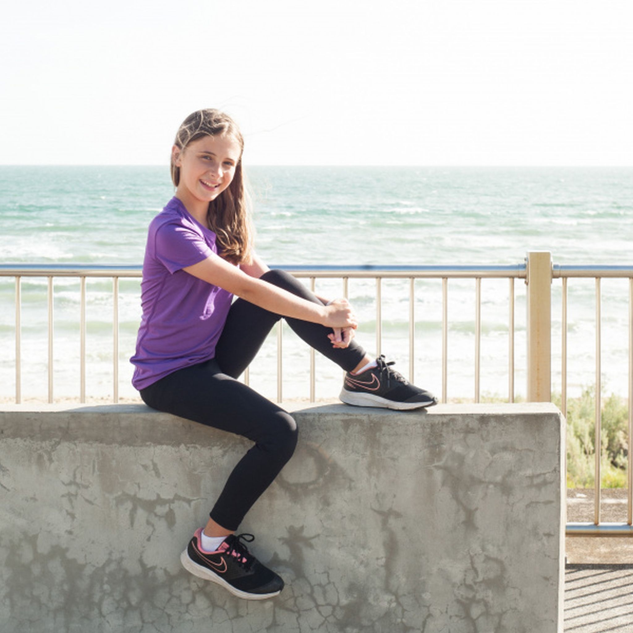 GO Sport Girls Tech Tee - Moisture Wicking Athletic Shirt for Active Girls - Perfect for Running, Yoga & School Sports