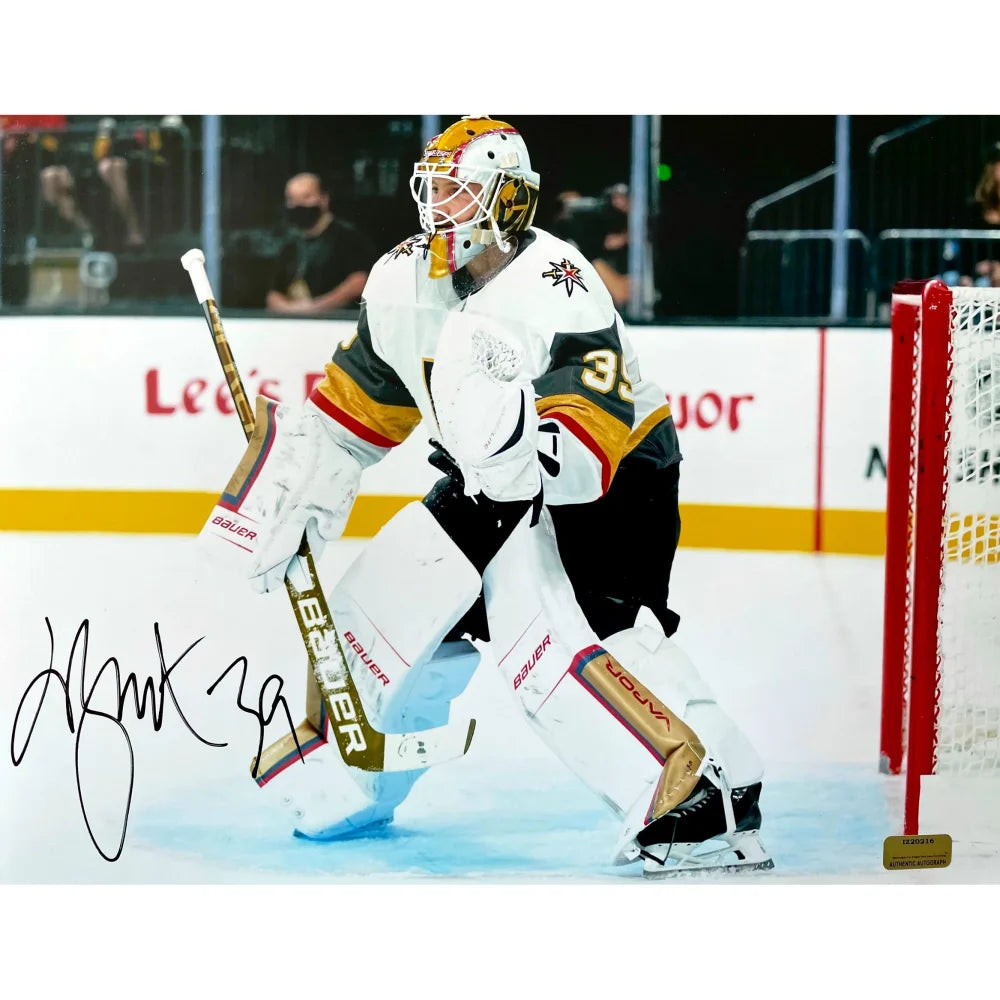 Laurent Brossoit Autographed Vegas Golden Knights 11x14 Photo with COA - Limited Edition Signed Hockey Memorabilia - Perfect for NHL Fans, Sports Collectors & Man Cave Decor
