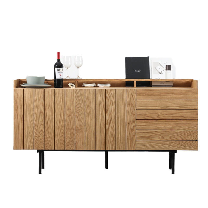 ZANE 150cm Sideboard Buffet Cabinet - Natural Oak Wood TV Stand with Storage for Living Room, Dining Room & Entryway
