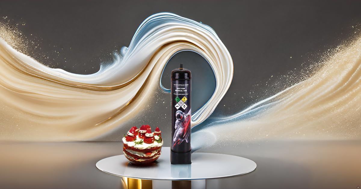Premium Whipped Cream Charger 640g (1-Pack) - 1L Nitrous Oxide Tank for Coffee, Cold Drinks & Desserts | Perfect for Baristas, Home Baking & Cocktail Making
