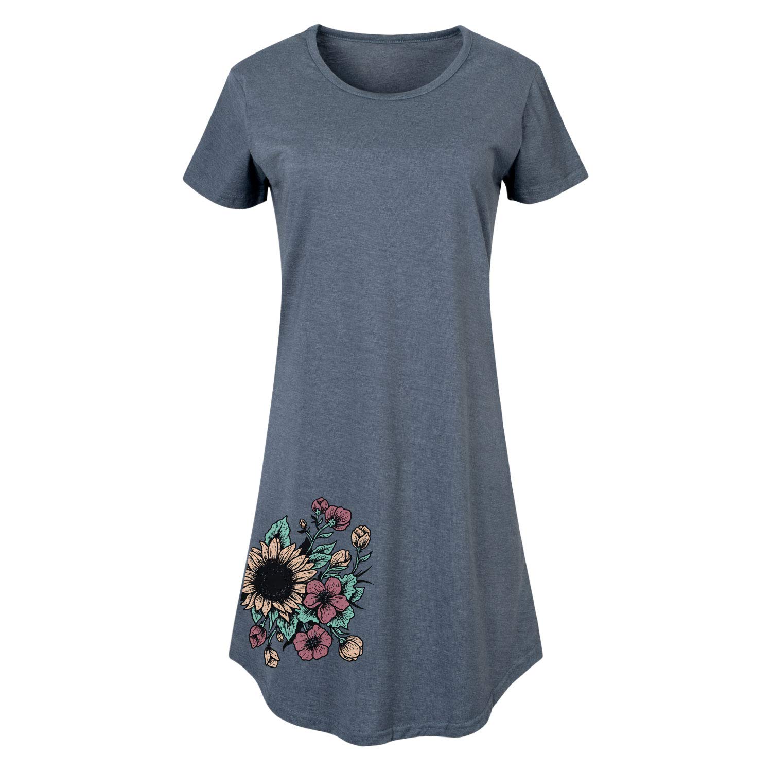 Watercolor Floral Print Ladies Casual Dress - Elegant & Comfortable for Summer, Parties, and Daily Wear