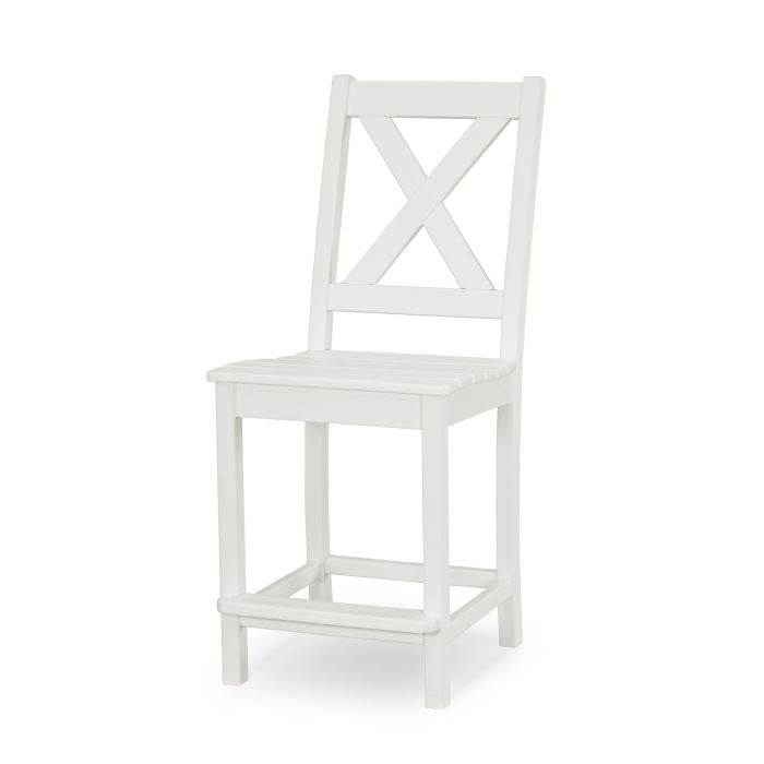 POLYWOOD Braxton Counter Height Bar Stool - Outdoor & Indoor Durable Plastic Adirondack Chair for Patio, Deck, Poolside, and Kitchen Counter Use