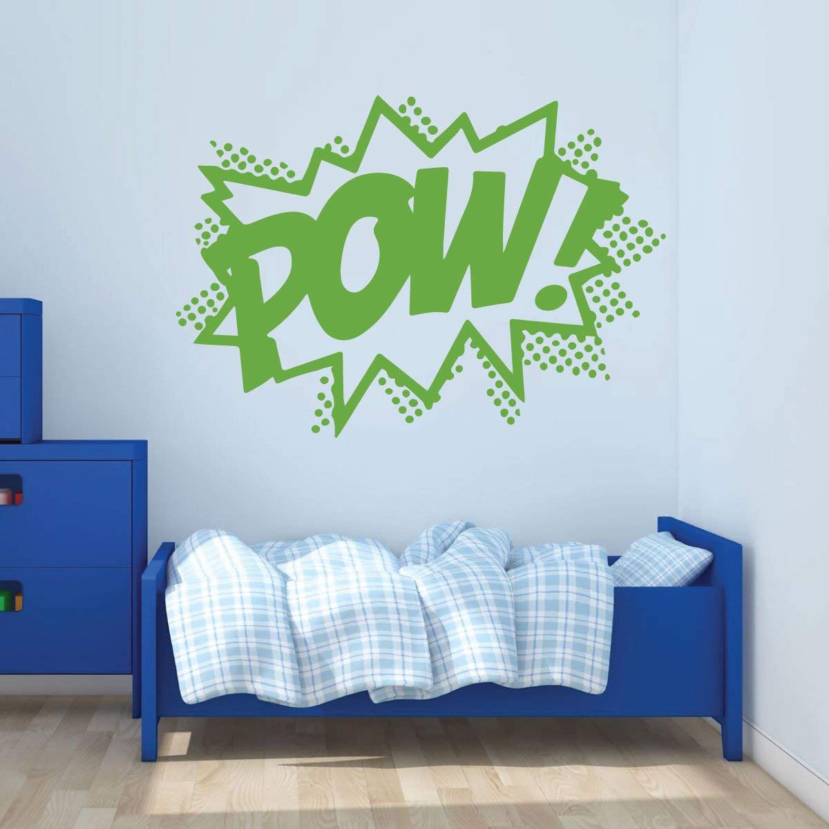 POW Wall Decal - Premium Vinyl Wall Art for Boys' Bedroom, Playroom & Nursery Decor | Easy Peel & Stick Design for Kids' Room Makeover