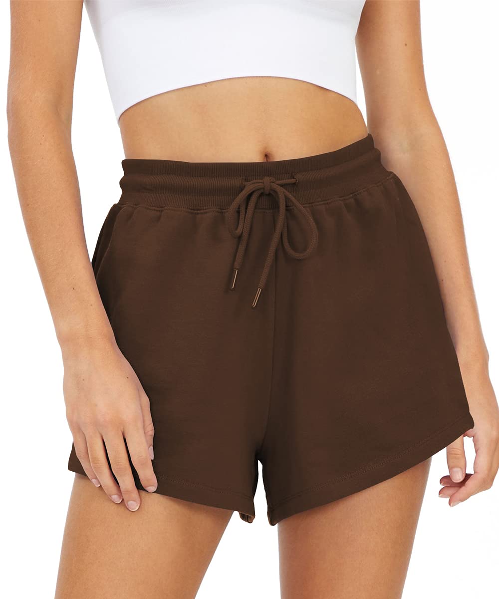 Trendy Queen Women's High Waist Sweat Shorts - Comfy Athletic Running Shorts with Elastic Waistband for Gym, Yoga & Summer Casual Wear | Perfect for Workouts, Lounging & Outdoor Activities
