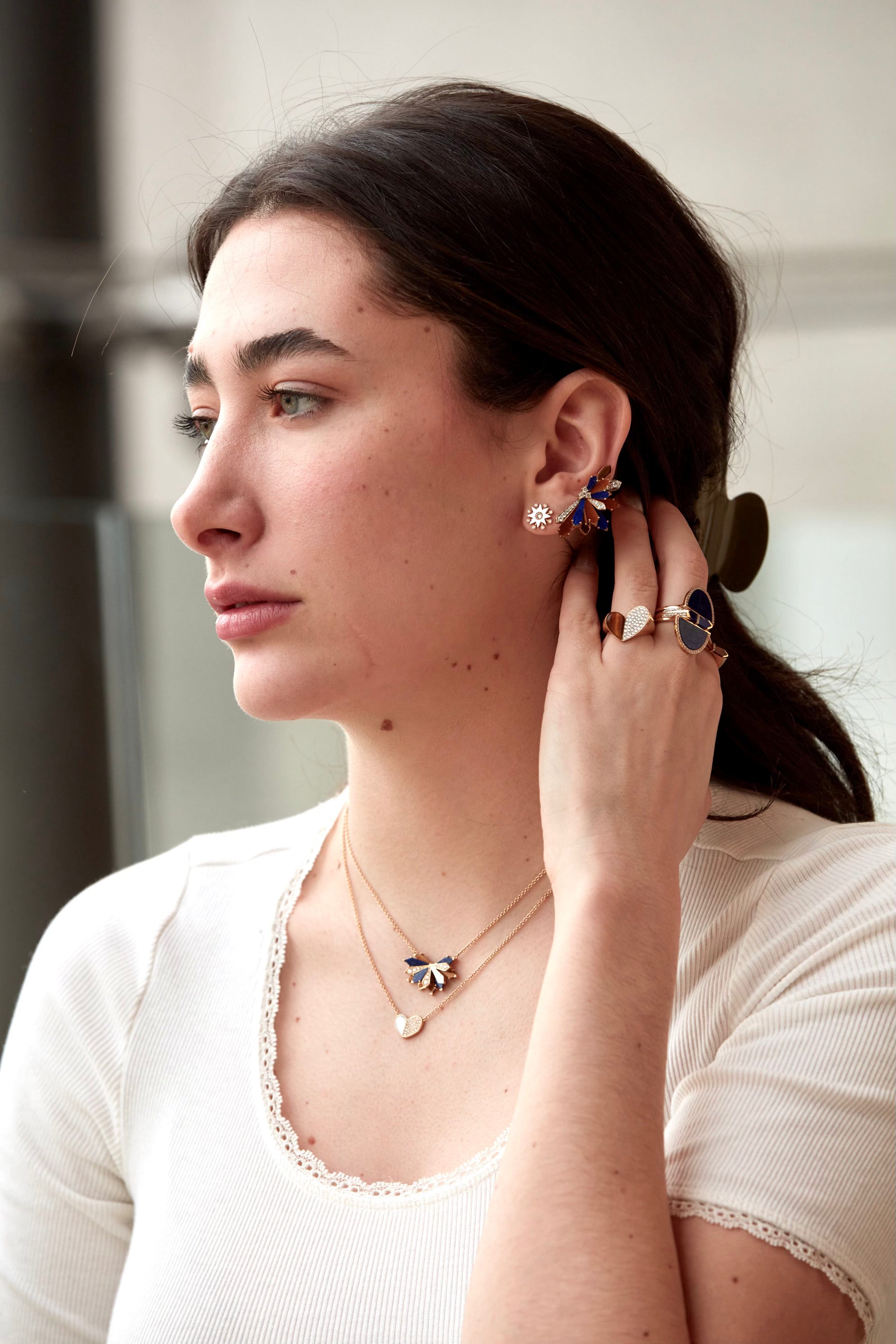 Comete Earrings with Mother of Pearl - Elegant Dangle Earrings for Women, Perfect for Weddings, Parties & Special Occasions