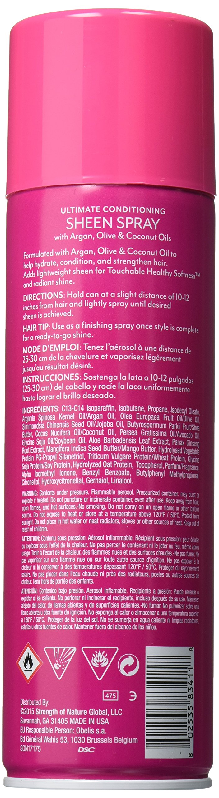 Ultimate Soft & Beautiful Hair Conditioner Sheen Spray - 11oz for Shiny, Smooth & Healthy Hair - Perfect for Daily Styling & Frizz Control