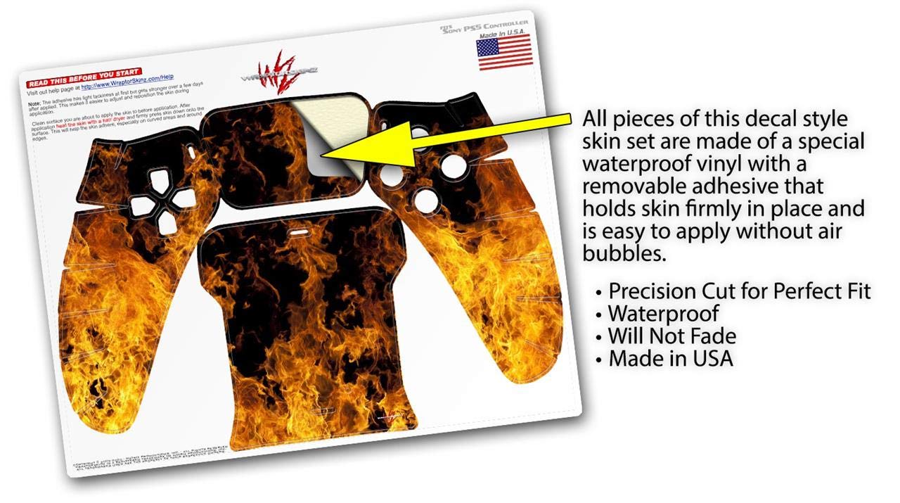 PS5 DualSense Controller Skin Wrap - Open Fire Design for Gaming Enthusiasts