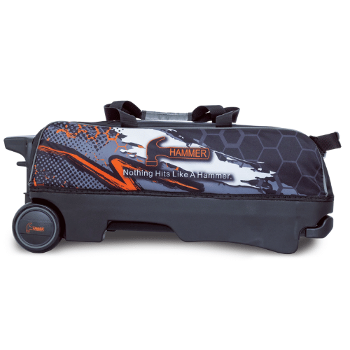Premium Hammer Hybrid Triple Roller Bowling Bag - Durable 3-Ball Rolling Case with Wheels for Easy Transport - Perfect for League Play, Tournaments & Practice Sessions