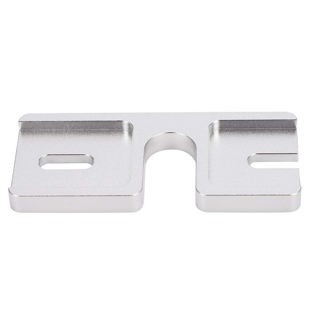 125mm 3D Printer Fixed Mount Plate - Aluminum Stand Silver Accessory for V6 Hotend | Precise Size Holes, Stable Shrinkage & Durability | Perfect for Ender 3, CR-10, DIY 3D Printing Projects