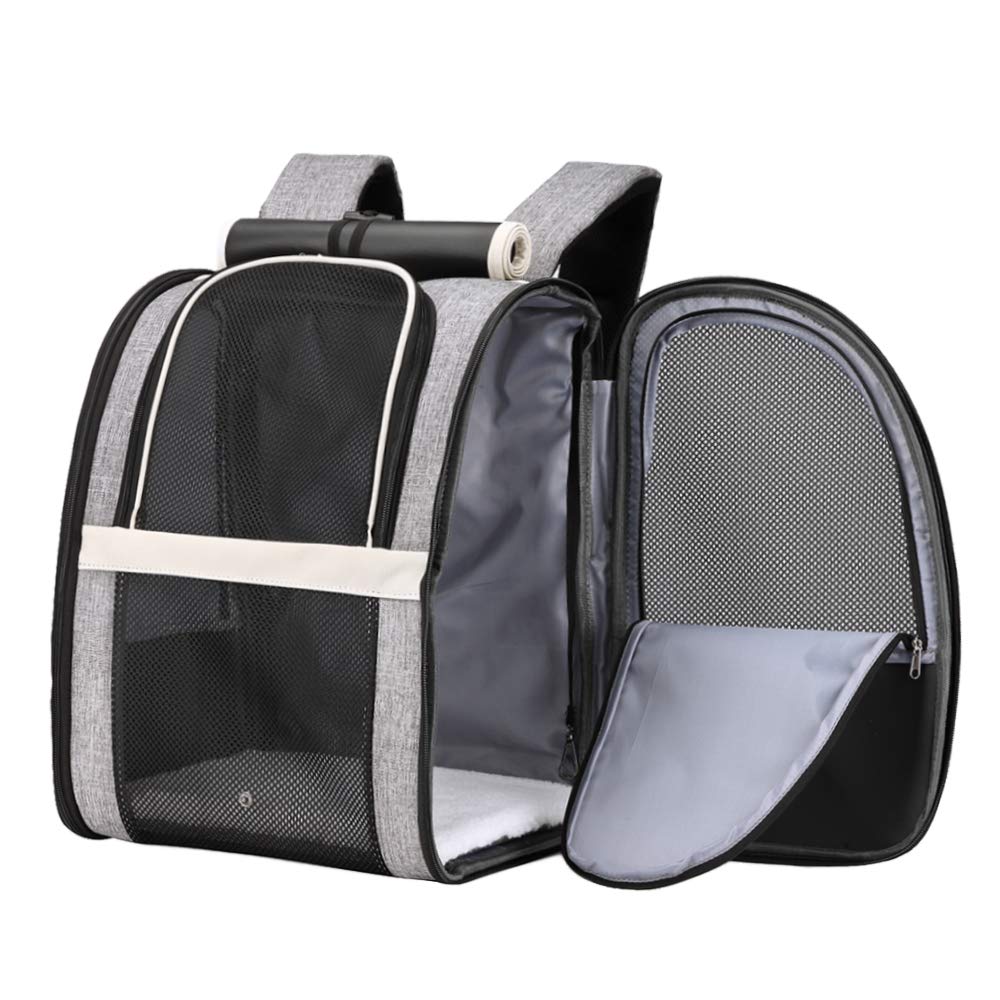 Texsens Pet Carrier Backpack for Small Cats & Dogs - Ventilated Design with Window Blind, Safety Straps & Buckle Support | Collapsible & Lightweight for Travel, Hiking, Vet Visits, Winter Outings & Outdoor Adventures | Perfect for Airplane Cabin, Road Trips & Daily Commutes