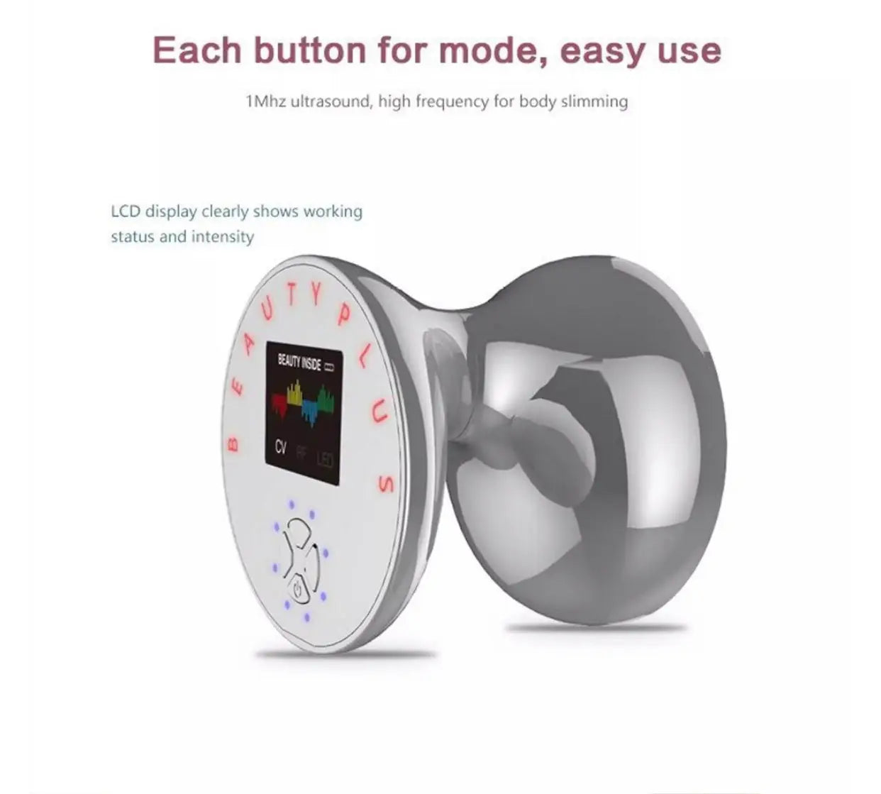 Professional Handheld Cavitation Machine with Ultrasound & RF Technology for Body Slimming, Skin Tightening & Cellulite Reduction - Perfect for Home Use & Spa Treatments