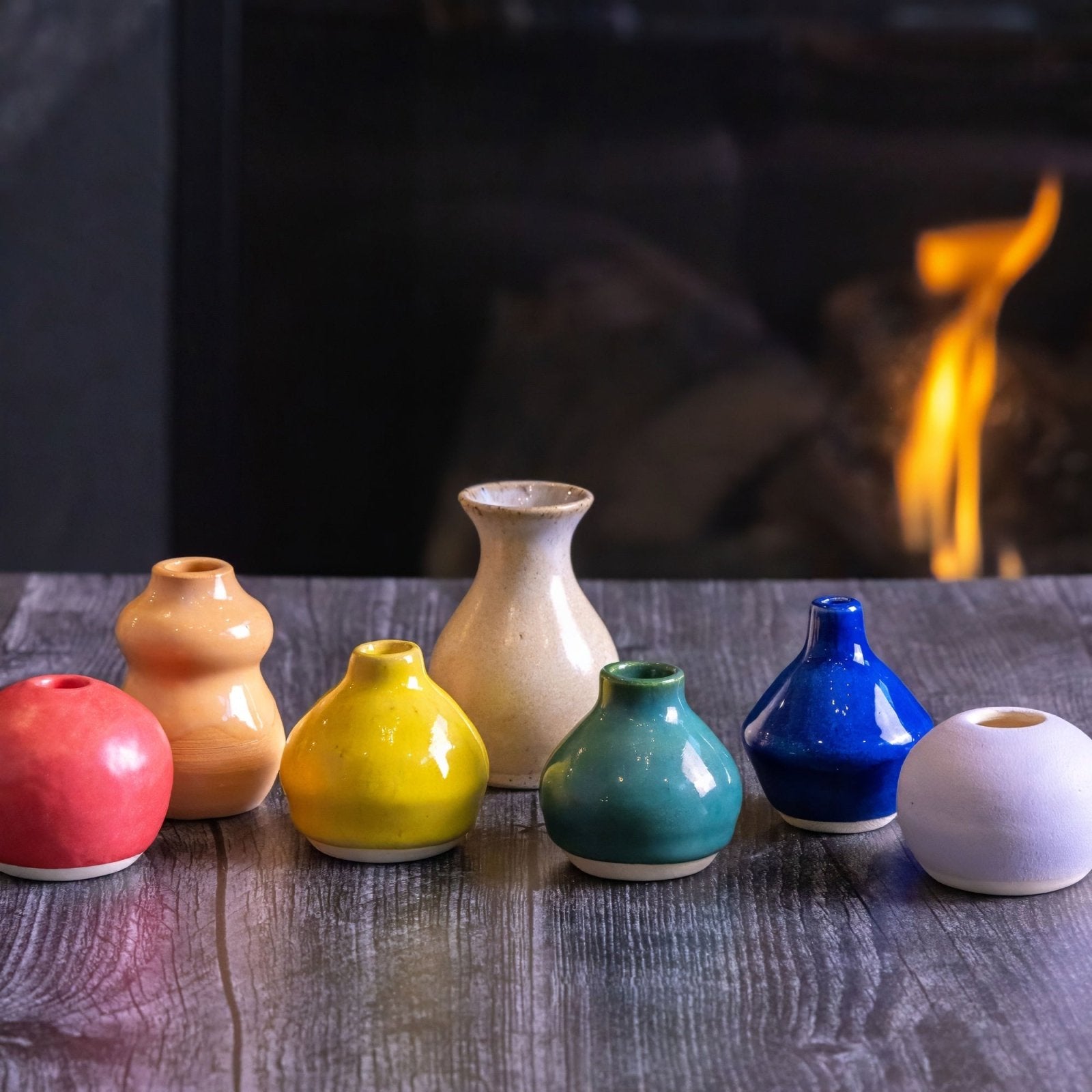Miniature Stoneware Speckled Bud Vase - Small Ceramic Pot for Succulents, Tiny Flowers & Home Decor | Perfect for Table Centerpieces, Wedding Favors & Shelf Displays