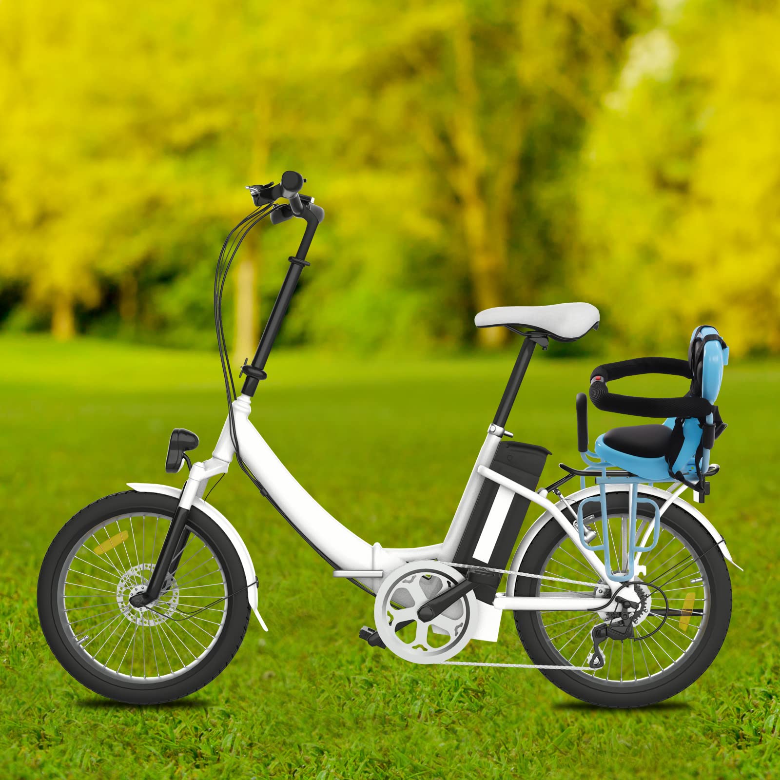 **Rear Mounted Kids Bike Seat - Portable & Safe Child Bike Carrier with Cushion for Toddlers & Children | Perfect for Outdoor Family Cycling & Commuting**