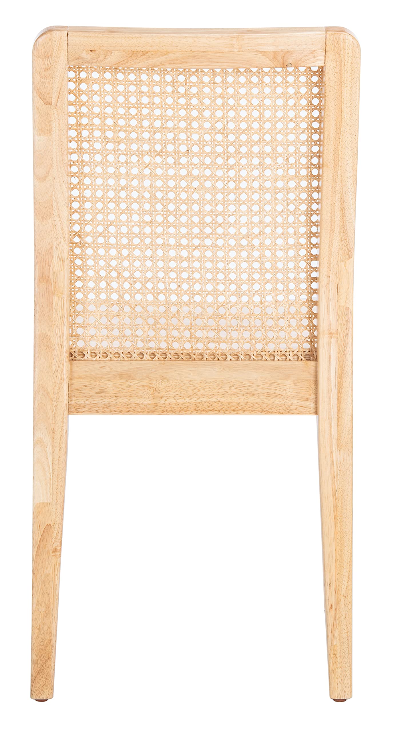 SAFAVIEH Benicio Natural Rattan Dining Chairs (Set of 2) - Modern Woven Rattan Side Chairs for Kitchen, Dining Room, Patio & Outdoor Use - DCH1005D-SET2