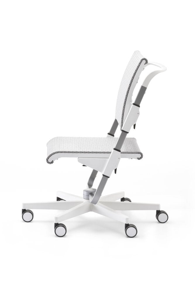 Moll Scooter Chair - White | Foldable Rolling Stool for Home, Office & Workshop | Compact Mobility Seat with Wheels for Easy Movement