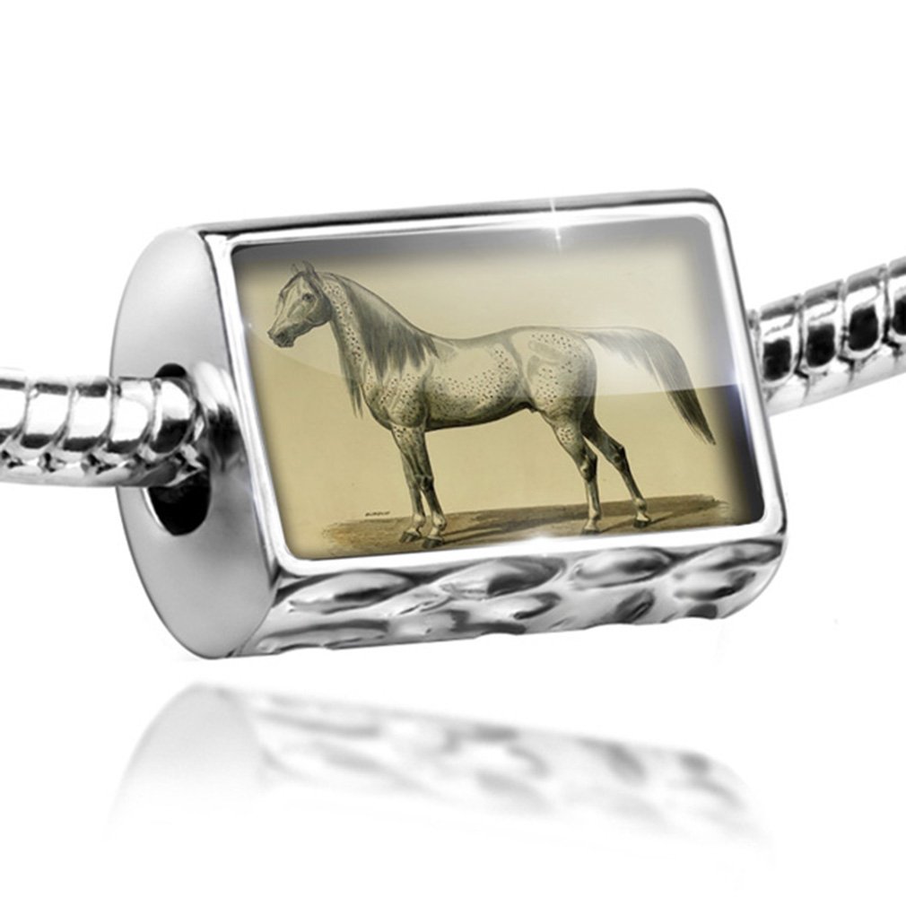 Charm White Horse Bead - Compatible with All European Bracelets | Perfect for Jewelry Making, DIY Crafts & Fashion Accessories