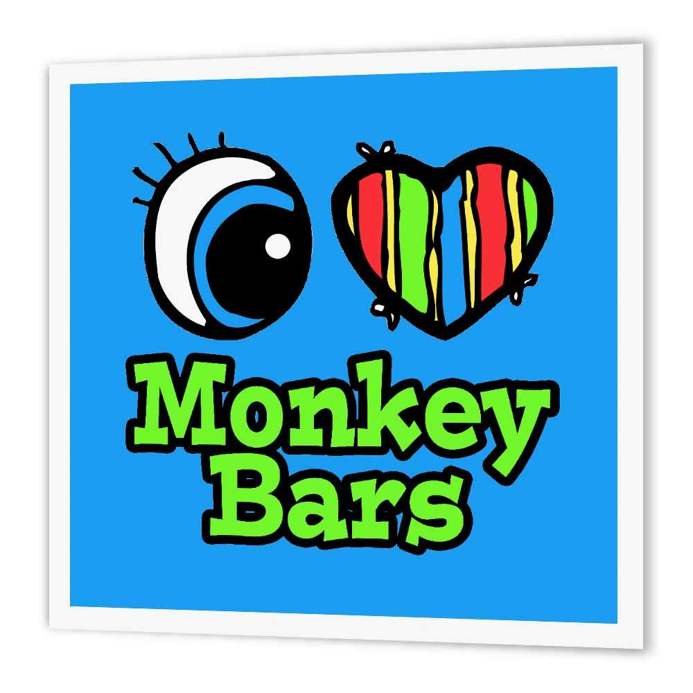 3D Rose Bright Eye Heart I Love Monkey Bars Iron On Heat Transfer - 10