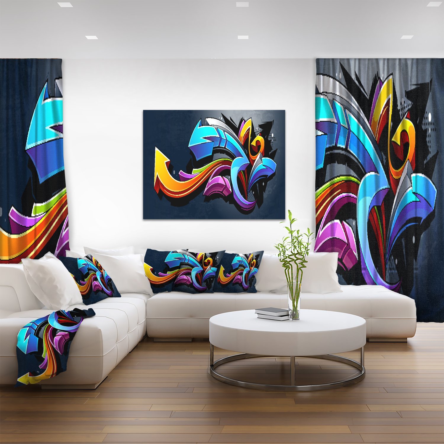 Direction Street Art Graffiti Canvas Wall Art Print - Urban Home Decor for Living Room, Bedroom & Office