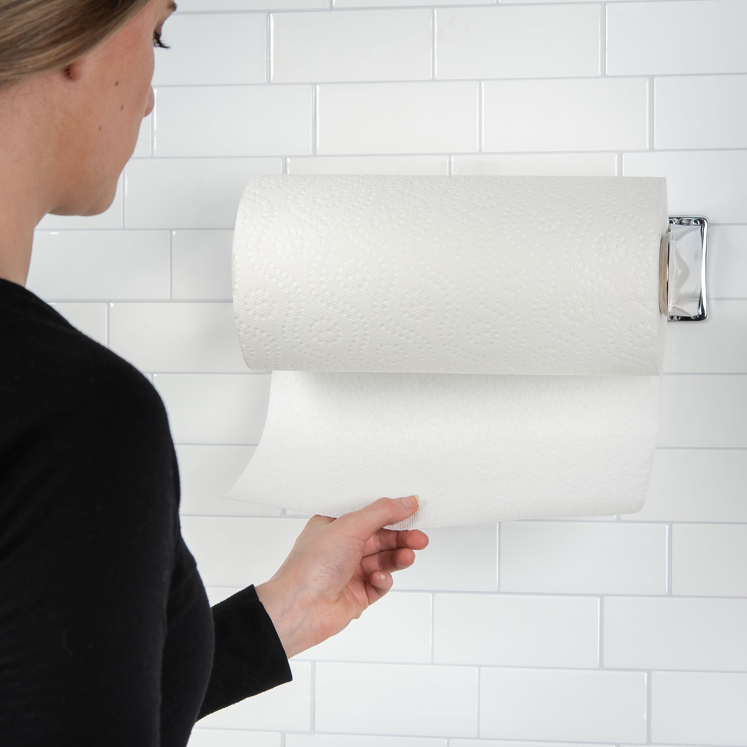 San Jamar Single Roll Paper Towel Dispenser - Heavy Duty Commercial Grade for Restaurants, Kitchens & Bathrooms
