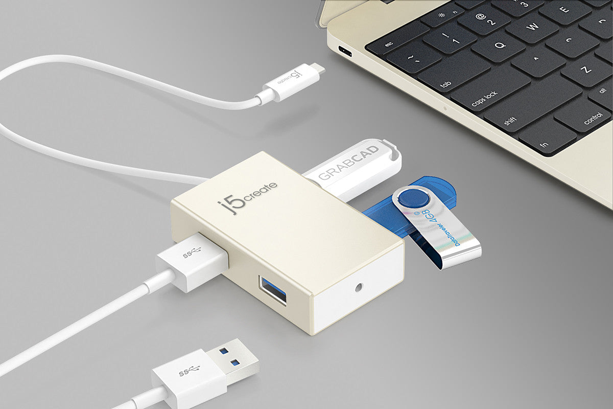 4-Port USB C Hub with Fast Data Transfer - Expand Connectivity for Laptops, Tablets & Phones | Perfect for Home Office, Travel & Gaming