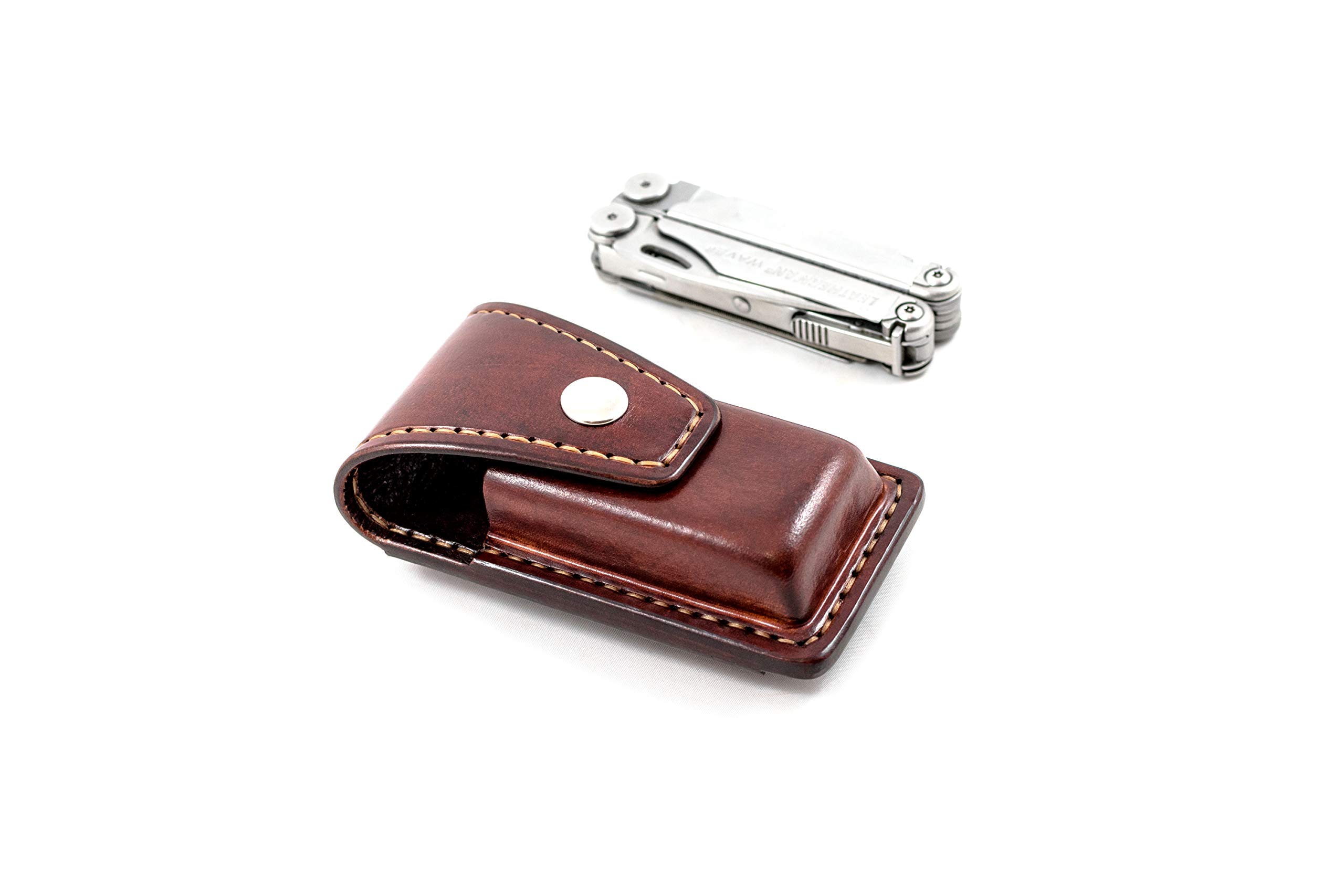 Premium Leather Sheath for Leatherman Wave - Durable Leather Multitool Holster & EDC Pouch - Perfect for Everyday Carry, Outdoor Adventures & Work Tools Organization
