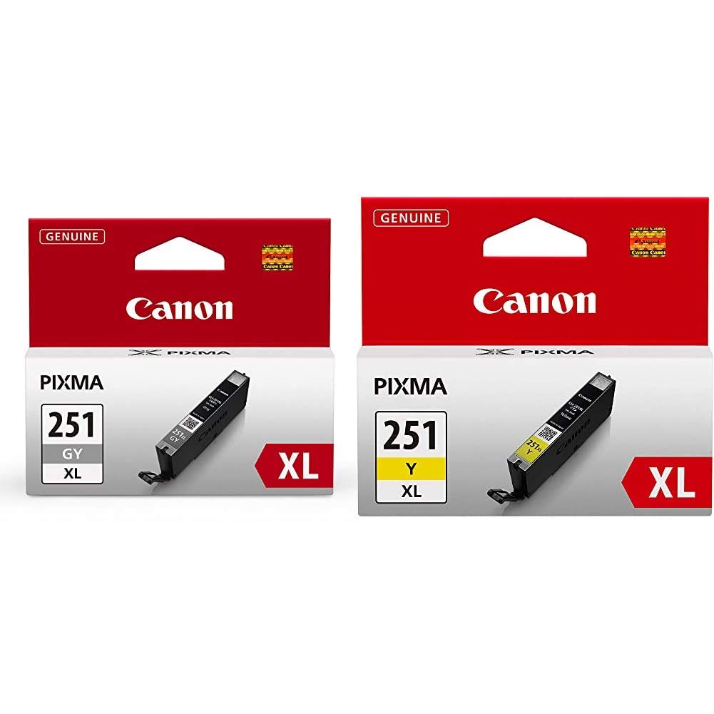 Canon CLI-251XL Ink Cartridges - High Yield 5-Pack Compatible with PIXMA MG, MX, PRO & TS Series Printers | Perfect for Home Office Printing, School Projects & Small Business Documents