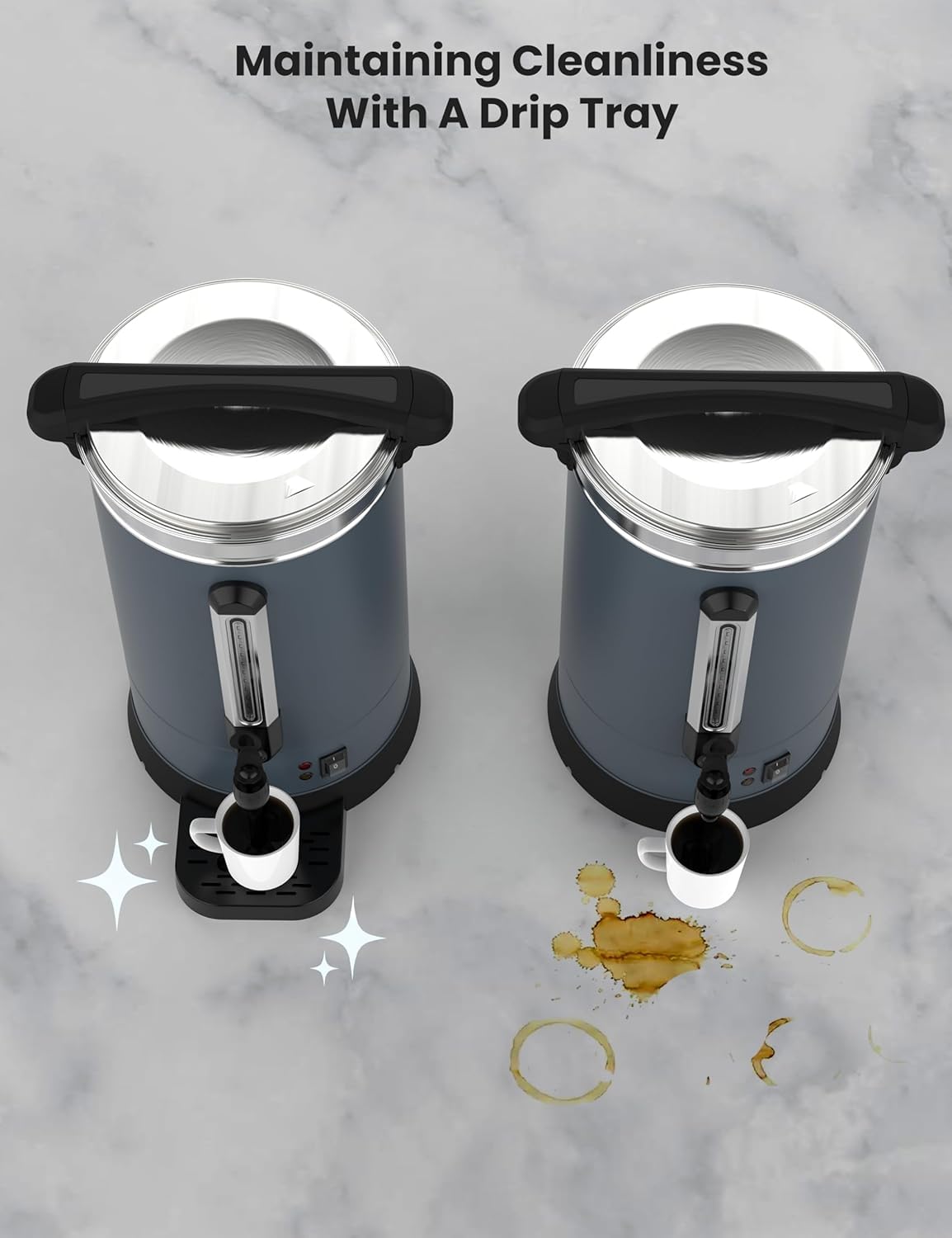 TrailBlaze 90-Cup (14L/3.8 Gallon) Commercial Coffee Urn - Electric Double Wall Insulated Coffee Dispenser with Large Capacity - Perfect for Meetings, Weddings, Catering & Parties - Keeps Coffee & Water Hot for Hours