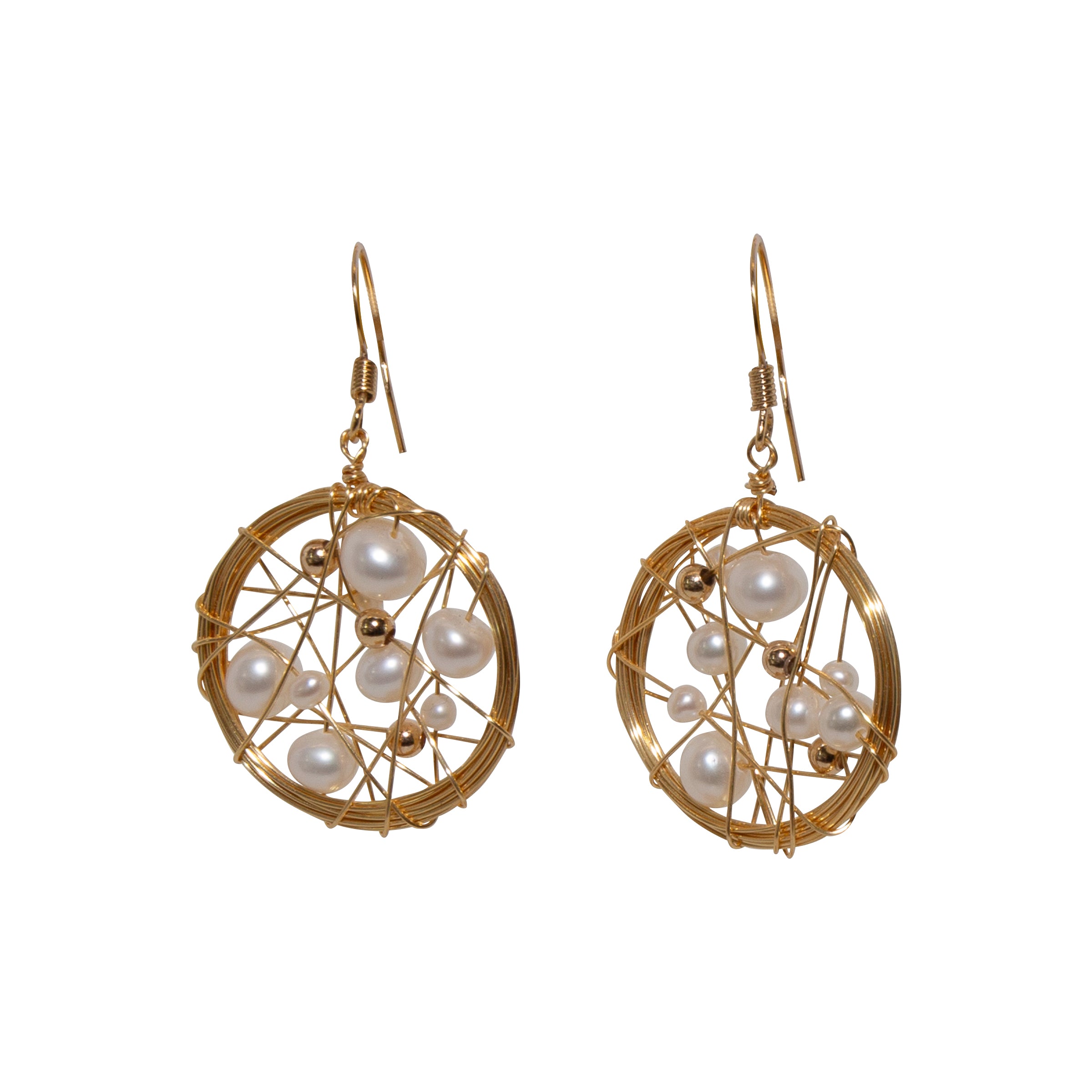 Dream Catch Pearl Earrings - Elegant & Dainty Pearl Stud Earrings for Women | Perfect for Weddings, Parties & Everyday Wear