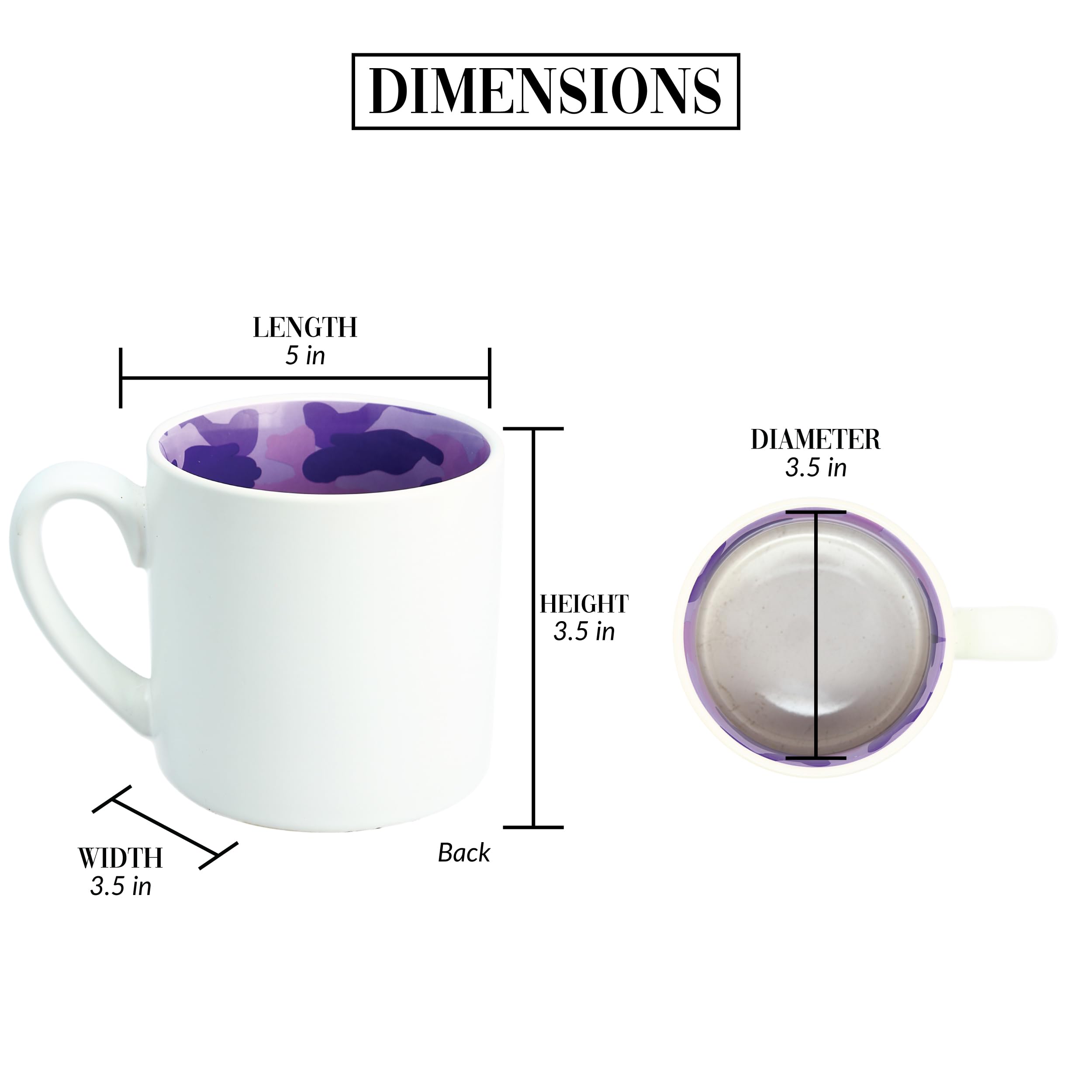 15oz Purple Camouflage Coffee Mug - Sister Gift for Fighters & Tea Lovers